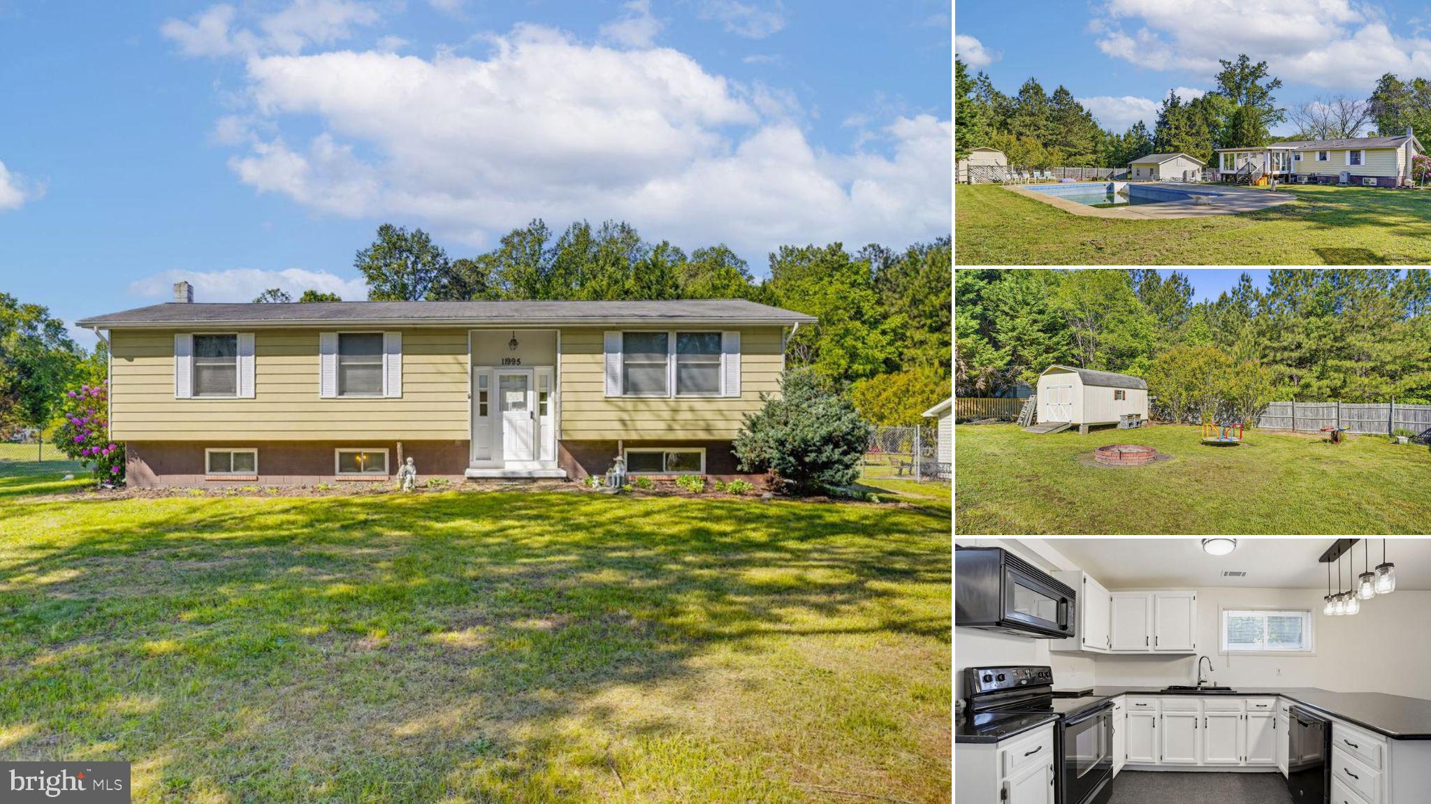 Welcome home to this conveniently located 3-bedroom property situated on a spacious 1-acre lot. New pool liner for a 20'x40' pool! Offering plenty of room inside and out, this home features 2 kitchens, a large detached garage, and a pool with a patio area perfect for relaxing or entertaining.  Enjoy the privacy and space of an acre while still being close to shopping, dining, and other everyday conveniences. With great outdoor features and flexible interior space, this property has so much to offer.