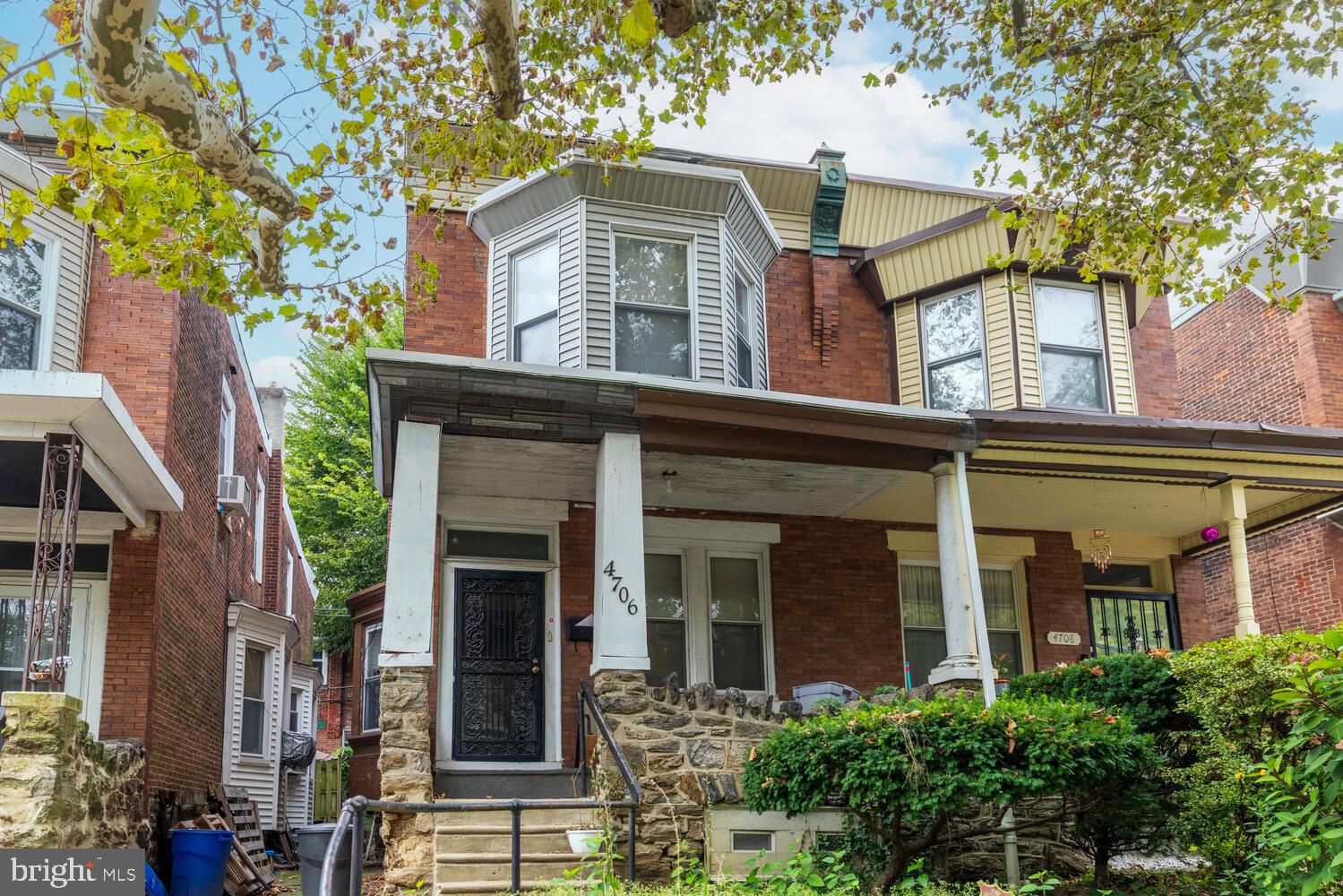 Welcome to 4706 Greene Street, a stately twin home tucked along one of West Germantown’s most picturesque, tree-lined blocks. This 4 bedroom, 1 bath residence blends timeless character with solid potential and is ready for its next chapter. Step inside to find a vestibule and generous living and dining spaces. The spacious bright kitchen leads to a rear entryway with access to the yard, offering plenty of room for gardening or outdoor entertaining. Upstairs, four well-sized bedrooms provide flexibility for guest space, home office, or hobby rooms. The full unfinished basement adds valuable storage and the opportunity to expand living space down the road. With gas heat, a traditional layout, and an inviting front porch perfect for morning coffee, this home is a solid find in a sought-after historic neighborhood. Conveniently located near Germantown Avenue shops, parks, and regional rail, this home offers both charm and everyday practicality, a home you can make entirely your own.