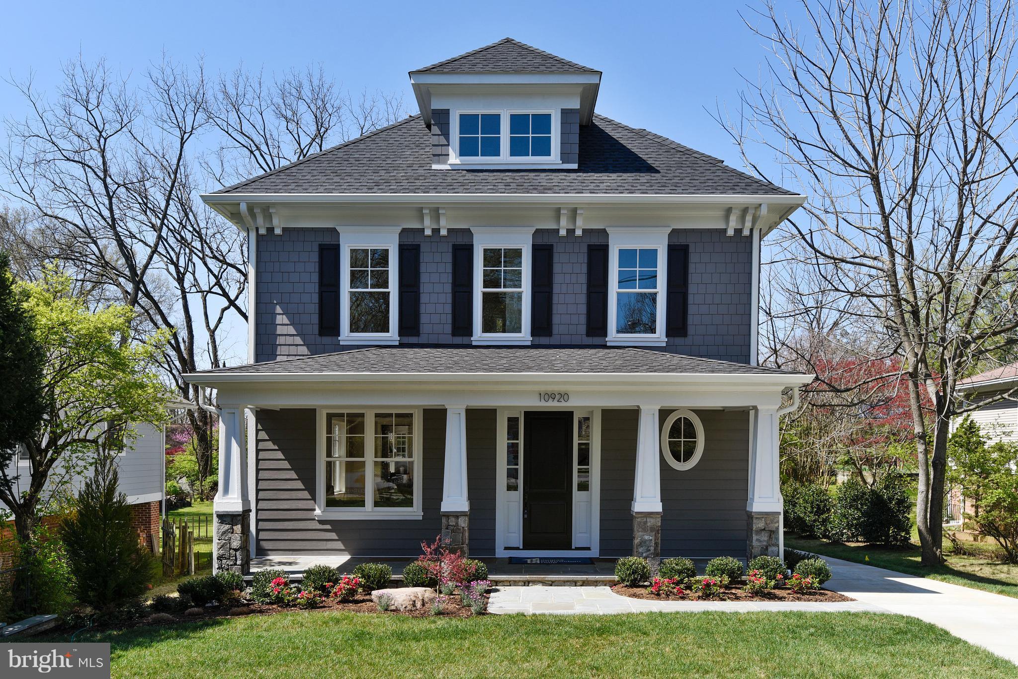 Amazing Arts & Crafts Col on 1 of the prettiest lots in Hist Garrett Park (over 11,400 sq ft) built by award-winning DCG Homes (Best Green Bldr-Bethesda Mag) offer 4 fin lvls, 6BR,5.5BA, chef kitch, fam rm w/fp, mud rm, owners suite w/WICs & mast spa BA, fin loft w/BR & FB, fin lwr lvl incl lrg rec rm, exer rm, 6th BR & FB, detached gar. Conviently loc 2 Metro, MARC, schools, rest, comm pool.