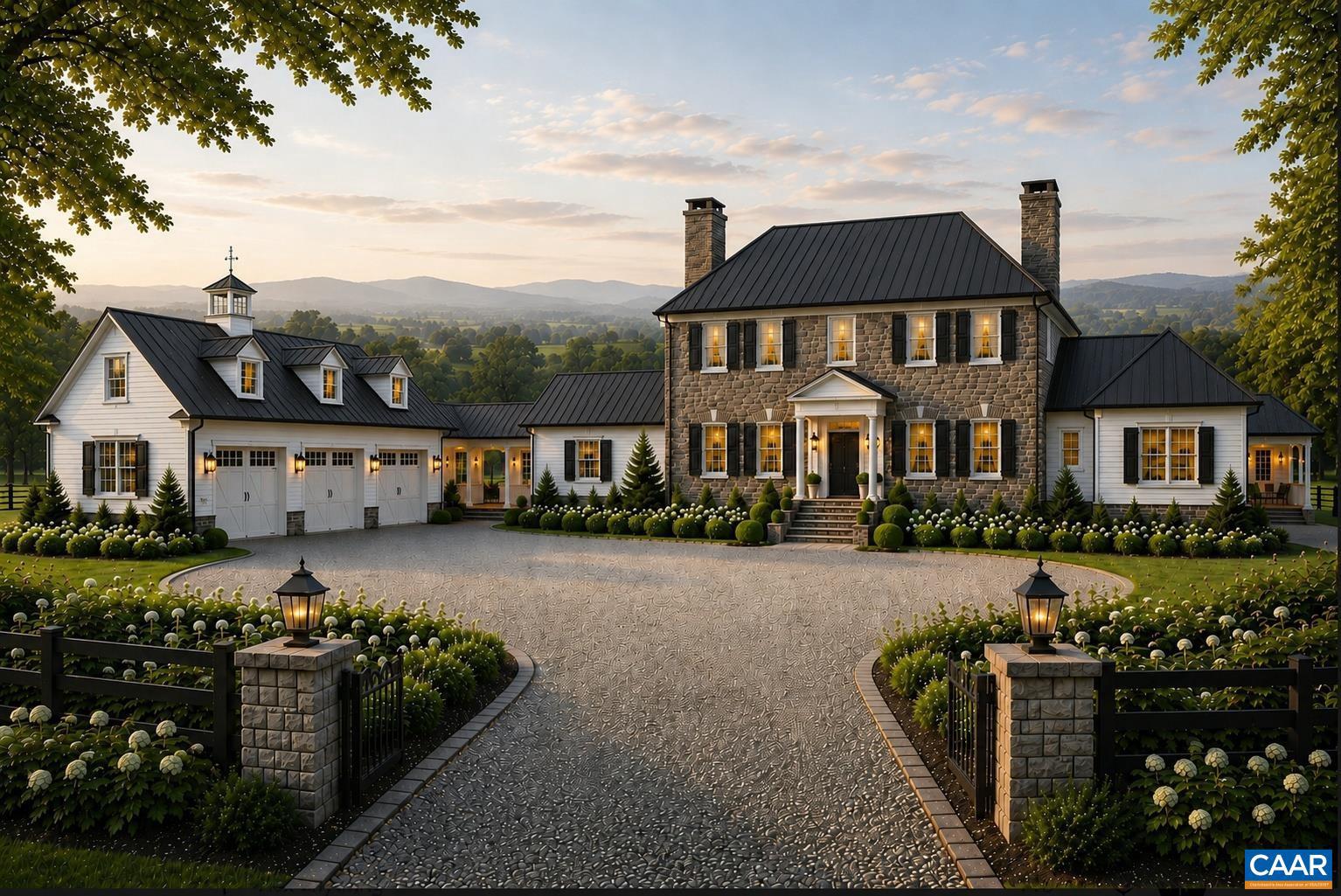Exceptionally rare opportunity to build your own custom home on over 21 acres of private, rolling landscape with captivating blue ridge views. Dramatic sunsets over western mountains from the elevated home site neighboring 100+ acres in conservation easement. Enjoy supreme privacy tucked away among noteworthy estates along Bloomfield Rd. Proximity of Farmington but with more privacy, space, and acreage. Moments from award winning golf, University of Virginia, and all that Charlottesville has to offer. Western Albemarle schools. Custom home and garage plans have received Architectural Review Board pre-construction approval, allowing for a streamlined path to groundbreaking. Showings by appointment only.,Granite Counter,Painted Cabinets,Quartz Counter,White Cabinets,Wood Cabinets