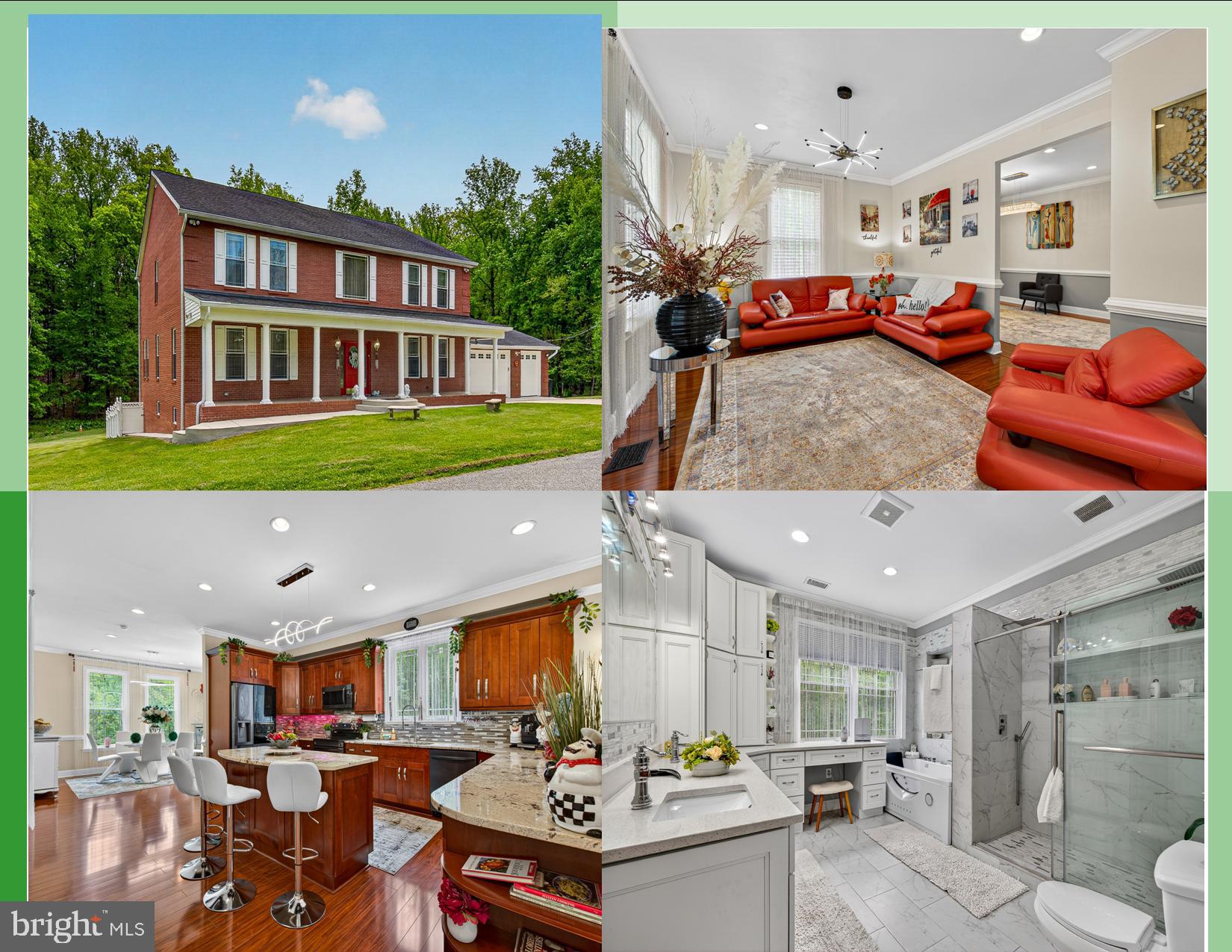 Discover a Home with a Soul. Welcome to a magnificent all-brick Colonial offering over 6,350 sq. ft. of finished living space on three levels, beautifully situated on a private 1-acre lot. Featuring 9-foot ceilings on the main and upper levels, an attached 3-car garage, a driveway for 4 additional vehicles, and a separate detached shed perfect for all your favorite "man toys". This exceptional residence combines timeless elegance with modern luxury in one of the most desirable locations. Here, you're not just buying a house—you’re embracing a lifestyle of space, privacy, comfort, and natural beauty. Nestled on a peaceful acre surrounded by mature trees, this property feels like a secluded country estate while remaining just minutes from shopping, dining, schools, major commuter routes, and every convenience. Home, welcoming you with its classic architecture, grand front porch, and elegant columns.Step inside the dramatic two-story marble foyer, where natural light pours through the home, creating an immediate sense of warmth and sophistication. To the left, a spacious family room provides the perfect setting for everyday gatherings. To the right, a large private office offers an ideal work-from-home environment with ample space for multiple workstations. Into the heart of the home, where an open floor plan seamlessly connects the living room, dining room, and gourmet kitchen.  breathtaking views of the surrounding landscape, bringing the beauty of nature indoors. The kitchen is both elegant and highly functional, featuring: a large granite center island, Premium stainless steel appliances, recessed lighting, designer tile backsplash, and two oversized pantries for exceptional storage. From the living area, step onto the expansive three-level maintenance-free, scratch-resistant deck . Start your mornings with coffee, host unforgettable summer gatherings around the sparkling 18' x 33' saltwater swimming pool, or relax beneath the stars in complete privacy. Surrounded by mature trees, this outdoor oasis offers the peace and seclusion that is increasingly difficult to find. Upstairs, the luxurious owner's suite, spanning nearly 1,000 square feet, serves as a true private sanctuary, it features a spacious sitting area, multiple walk-in closets—including a dedicated shoe closet—and a spa-inspired bathroom complete with a whirlpool soaking tub and a custom walk-in shower with dual shower heads. 3 additional oversized bedrooms,  finished with custom paint and generous closet space, provide comfortable accommodations. A beautifully renovated full bathroom serves these bedrooms with style and functionality. Fully finished walk-out lower level offers flexibility and is designed as a completely independent apartment. Perfect for multigenerational living, extended family, guests, or rental income.With 2 spacious bedrooms, a private office, a beautifully updated full bathroom, a fully equipped kitchen with all appliances, a separate laundry room, and an expansive living area with direct access to the backyard and pool. This apartment previously generated $2,300 per month in rental income for four consecutive years, making it an outstanding investment opportunity. Entertainment is taken to another level with a home theater experience featuring a 100" retractable projection screen, a ceiling-mounted projector, and a 7.1 surround sound system, creating the perfect space for movie nights, sporting events, or gaming with family and friends. Wi-Fi-enabled whole-house intercom and integrated music system allow you to enjoy music throughout all three levels. The exterior is protected by a Ring security camera system, providing convenience, security, and peace of mind. This is more than a beautiful home—it is a place where family gathers, memories are made, and every season is celebrated.  This is more than a property—it is an experience, and it is ready to welcome its next chapter