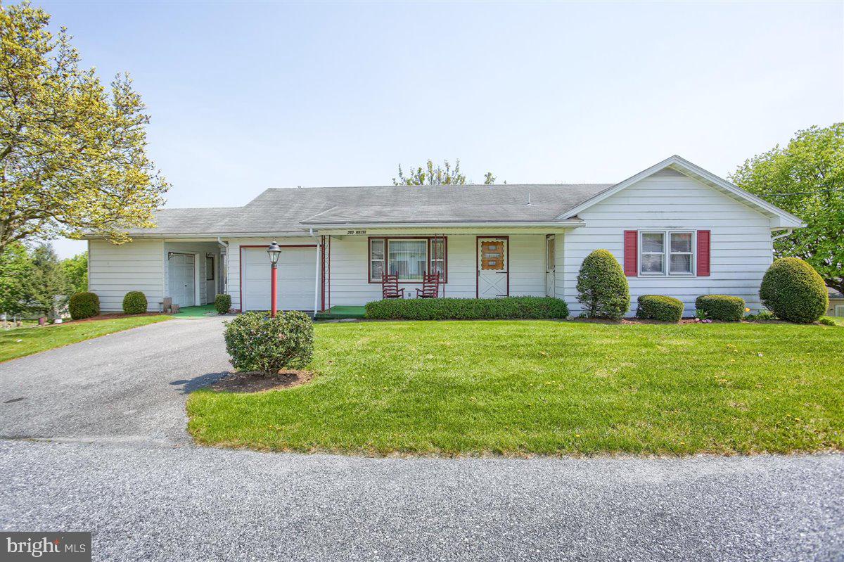 Don't miss this well-maintained rancher located in West Hamburg.  Home features 3 bedrooms, 1 full and 2 half baths, original hardwood flooring under carpet in main level, spacious attic, cold cellar, bar and potential in-law quarters in basement, three season sunroom with ceiling fan with access to large deck and access to lower level patio and walk-out basement, large yard, shed w/electric.  Potential for in-home business - this home was once a hair salon with the dedicated access from the exterior which is being used as a bedroom/den.  Located close to schools and highways.