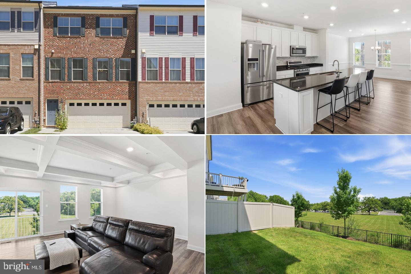 Welcome Home!  This beautifully maintained Townhome in the sought-after Amber Ridge community of Bowie! One of the larger Townhomes it is offering Four Bedrooms, Three and a Half Bathrooms,  has a spacious and inviting floor plan. This residence is designed for comfortable everyday living and effortless entertaining. The light-filled interior features generous living spaces. The heart of the home, the  Kitchen with ample cabinetry, granite counter space and island, stainless steel appliances and a large pantry making meal preparation a breeze. Along with a warm and welcoming Family Room and Dining Room you can mingle with the chatter of Family and Friends while cooking.  The spacious Primary Suite provides a private retreat with an En-suite bath and a large walk-in closet. While additional bedrooms offer flexibility for family or a home office. The Lower Level is fully finished with the possible Fourth bedroom, Full Bathroom, plenty of open space to play games and watch movies.  The walk-out Lower Level leads to the backyard—perfect for relaxing, gardening, or hosting gatherings. Located just off of  Route 301, you are close to both Route 50 and Route 214 for easy commuting to DC and Annapolis. The Bowie Town Center is minutes away for most of your shopping needs. Conveniently located near Restaurants, Parks, Commuter Routes and all that Bowie has to offer. This exceptional home combines comfort, style, and location. Don’t miss the opportunity to make it yours! MUST SEE!