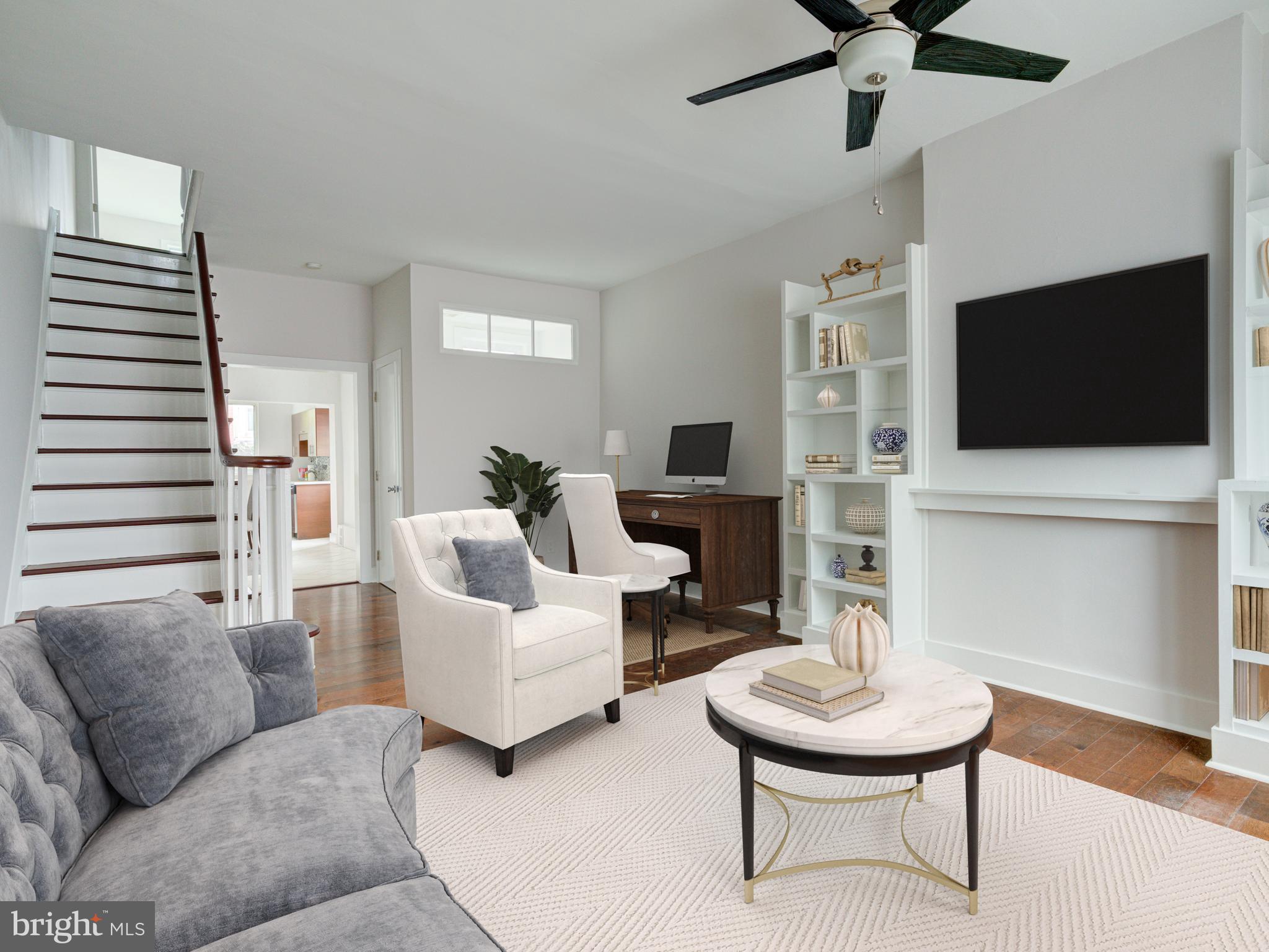 Location location !! Welcome to 631 Gaul, a corner row on a very private and quaint block located between Berks and Montgomery.  This is one of the larger 2 bedroom homes, close to 1,300 square feet featuring 2 large bedrooms and 1.5 baths.   Property has the best combination of modern updating combined with functionality, gleaming hardwood floors throughout with super updated kitchen and baths.  First floor features a massive open space for living and dining room, tonight of light flowing into the modern kitchen with tons of quartz counter space, custom cabinetry and appliances.  Back yard is ideal for pets and bbq and there is a large half bath as well on the first floor providing for that functionality.   Upstairs features 2 very spacious bedrooms with ample closet space in addition to the laundry area.  Have to visit to appreciate some of the original and unique characteristics throughout.   Basement provides tons of storage and workspace in addition to being very tall - could be ideal to finish in the years to come.  Home has been freshly painted throughout combined with all the systems being updated and well maintained.   With low inventory in this price point, make your appointment today as it will not last.   Vacant and easy to show !