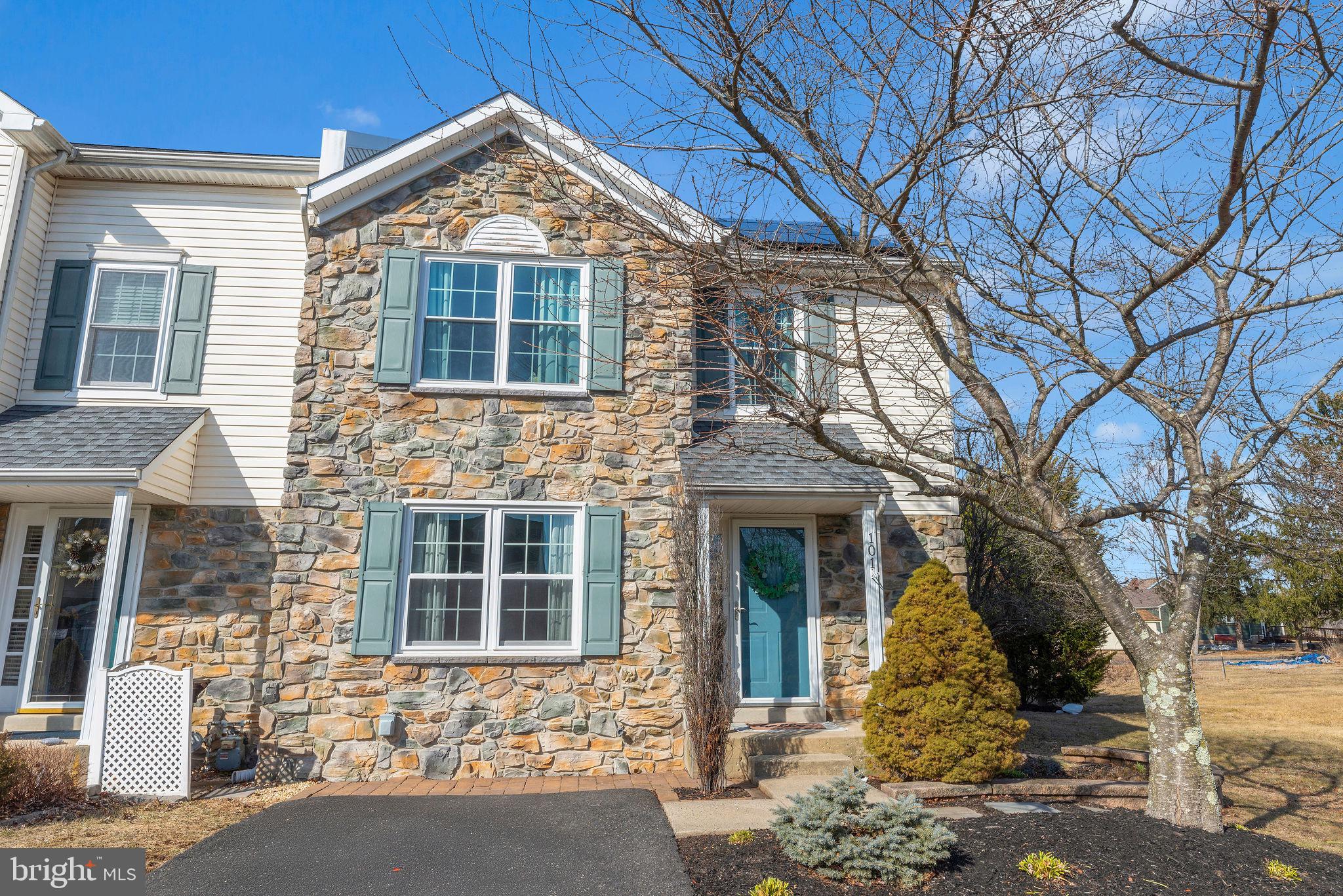Located in the charming enclave of Richland Greene with *NO HOA Fees*, this beautifully upgraded and meticulously maintained 3-Bedroom, 2.5-Bathroom End-Unit townhome offers a perfect blend of modern features and timeless style! As you step inside, you're greeted by rich hardwood floors that create a welcoming atmosphere. The spacious and light-filled Living Room flows effortlessly into a cozy Family Room, while the gorgeous Kitchen steals the show with stunning soapstone countertops, crisp white cabinetry, updated appliances, and ample storage—including a pantry. Open to the Kitchen, the Dining Area boasts a newer sliding door (2020) that leads to a fantastic deck and private backyard, creating the ideal setting for outdoor relaxation and entertaining! The wonderful open floor plan is perfect for hosting gatherings, and large windows throughout the main level flood the space in natural light. Upstairs, the impressive Primary Suite features a large window offering breathtaking views and sunsets, luxurious Brazilian Cherry flooring, two sets of closets, one walk-in and an additional oversized custom second closet ,and a spa-like full bath with natural stone tiling and a quartz countertop. Two generously sized additional Bedrooms and a Hall Bath complete the second floor. The finished Lower Level provides the perfect space for relaxation, a home office, or entertainment and loads of extra room for storage.  Outside, enjoy a private retreat with a large deck and EP Henry paver patio—ideal for enjoying peaceful moments or entertaining guests all year round and convenience of an outdoor shed for seasonal storage. With a brand NEW Hot Water Heater (2024), Solar Panels installed in 2023 for added energy efficiency, all NEW Windows (2023), and a NEW Roof (2021), this home is not just move-in ready—it’s ready to be called HOME! Don’t miss the opportunity to make it yours!