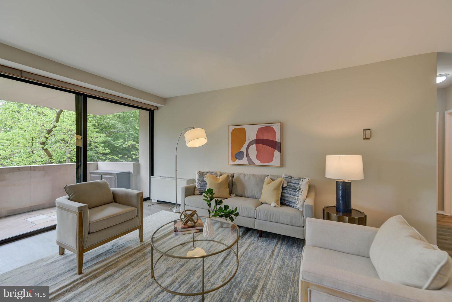 Experience the best of Ballston living at iconic Hyde Park, where spacious floor plans, unmatched walkability, and a peaceful setting create a lifestyle that’s increasingly hard to find. This nearly 1,000-square-foot one-bedroom residence offers the comfort and feel of a much larger home, featuring an open, inviting layout and a private balcony overlooking lush trees and beautifully landscaped common grounds—a rare escape in the middle of it all.

Situated on the quiet back side of the building, this updated home provides both privacy and convenience, just a short walk to two Metro stations, Ballston Quarter, Harris Teeter, countless restaurants, fitness studios, Lubber Run Park, and all the energy and amenities Ballston is known for.

Inside, you’ll find brand-new luxury vinyl plank flooring, fresh neutral paint, smooth flat ceilings with popcorn removed, updated lighting throughout, and a refreshed bathroom with a new vanity, tile flooring, and a reglazed tub and tile. The kitchen is well-appointed with granite countertops, stainless steel appliances, a spacious pantry, and newer refrigerator, dishwasher, and microwave.

Hyde Park is beloved for its exceptional service and impressive amenities, with condo fees that include all utilities, secure key fob entry, front desk service from 7 AM to midnight, overnight security, on-site management and maintenance, landscaping, snow and trash removal, reserve funds, and a pool with lifeguards. Underground garage parking is available for a small annual fee, along with rentable storage units and community rooms ideal for entertaining.

More than just a building, Hyde Park offers a true sense of community with holiday celebrations, movie nights, food drives, and neighborhood events throughout the year. For buyers looking for space, comfort, and a floor plan designed for real living—without compromising on location—this home delivers timeless appeal, character, and exceptional value.