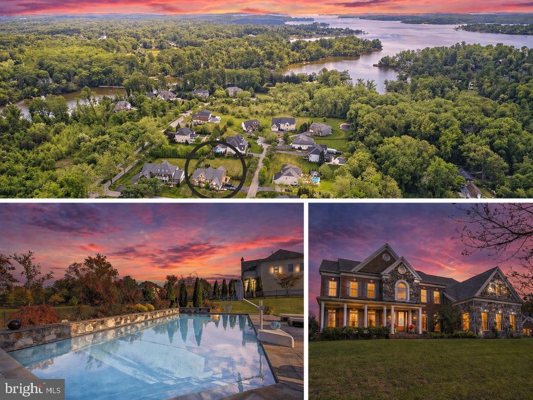 This exceptional Colonial is more than a home—it’s a lifestyle. Perfectly positioned within a sought-after waterfront community offering private water access, a swim dock, and convenient kayak storage, this residence delivers an elevated blend of elegance, comfort, and resort-style living.

Introducing the prestigious Langley model—the largest in the community—this impressive home makes a statement from the moment you arrive, with its charming covered front porch and expansive three-car side-loading garage. Inside, timeless craftsmanship and thoughtful design are evident at every turn, from the rich hardwood floors that flow throughout the main living areas to the grand two-story foyer that sets the tone for what’s to come.

The main level offers a perfect balance of sophistication and functionality, featuring a formal living room, a private home office with custom built-ins, and a breathtaking two-story great room anchored by a stunning stone corner fireplace and walls of windows that flood the space with natural light. The gourmet kitchen is truly the heart of the home—an expansive space complete with a large center island, walk-in pantry, sun-drenched breakfast room overlooking the backyard oasis, and a convenient wet bar that seamlessly connects to the formal dining room—ideal for entertaining.

Step outside and experience your own private retreat. The custom-built heated saltwater pool is the centerpiece, enhanced by a dramatic stone waterfall and additional water features. A beautifully designed stone paver patio surrounds the space, complemented by a custom stone outdoor fireplace—creating the perfect setting for both quiet evenings and unforgettable gatherings.

Upstairs, the luxurious primary suite is a true sanctuary, featuring a spacious sitting area, an oversized walk-in closet, and a spa-inspired ensuite bath complete with a soaking tub and dual vanities. All secondary bedrooms are generously sized, offering comfort and flexibility for family and guests alike.

The fully finished lower level expands the living space even further, boasting a large recreation area, custom wet bar, dedicated game room, private bedroom with walk-in closet, and an impressive home theater—plus abundant storage throughout.

With exquisite custom wood trim details, expansive living spaces, and high-end indoor and outdoor amenities, this home offers a rare opportunity to enjoy refined living in a picturesque, amenity-rich community.