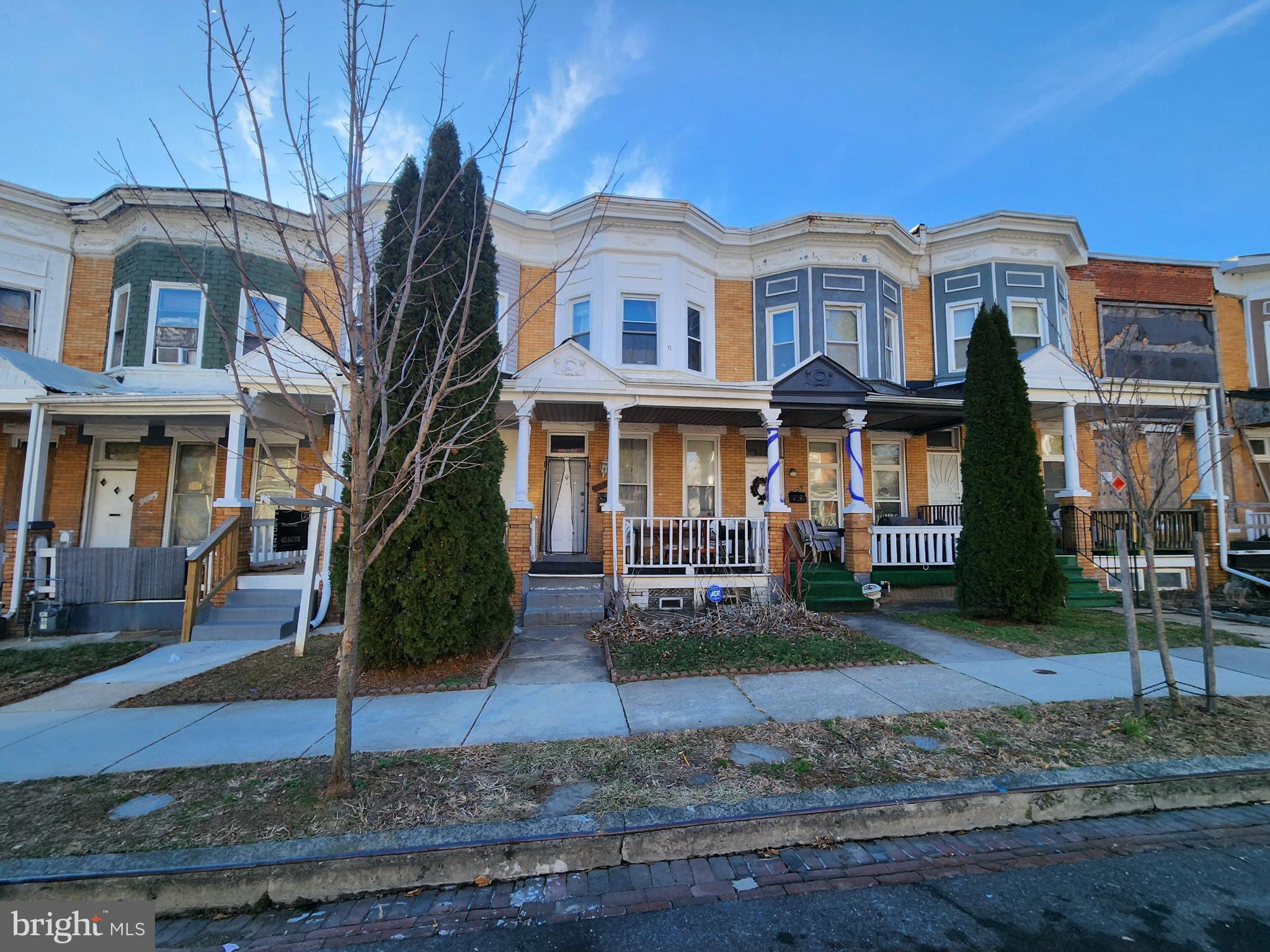 POST AUCTION! Make an offer, buy it now! Deposit: $10,000.
 
This two-story porch front townhouse is located in the Walbrook neighborhood of Baltimore City. Residents can enjoy the nearby facilities and attractions such as the Mondawmin Mall, Walbrook Junction Shopping Center,  and Coppin State University. This property is rented. The area provides easy access to the major traffic artery, West North Avenue, connecting to downtown Baltimore and surrounding areas.