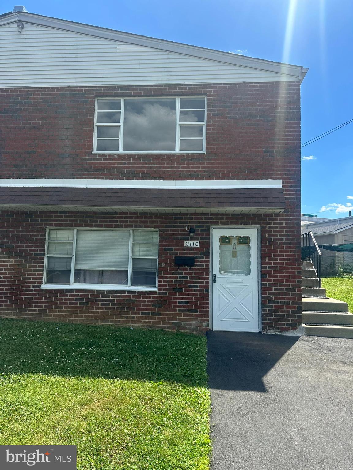 Welcome to a corner duplex, with a large side yard , back yard with storage shed and an access to communal area  room for washer /dryer as well as storage area.   Come up the stairs to unit #2 which has a new  MVP throughout the upstairs unit. Open floor plan great room/ dining room /large newer kitchen.   Upstairs unit has 3 bedrooms and 2 full bath.  The large master bedroom has a full bathroom with a stall shower and a walk in closet.  Two additional nice size bedrooms as well as a hall full bathroom with a bathtub.   Plenty of storage room through out.  Downstairs unit#1 has 2 bedrooms , 1 full bath with an updated kitchen.  New  central AC unit. Plenty of parking for 3 cars in the  newer black top driveway plus street parking . Close to public transportation , great shopping and wonderful schools.