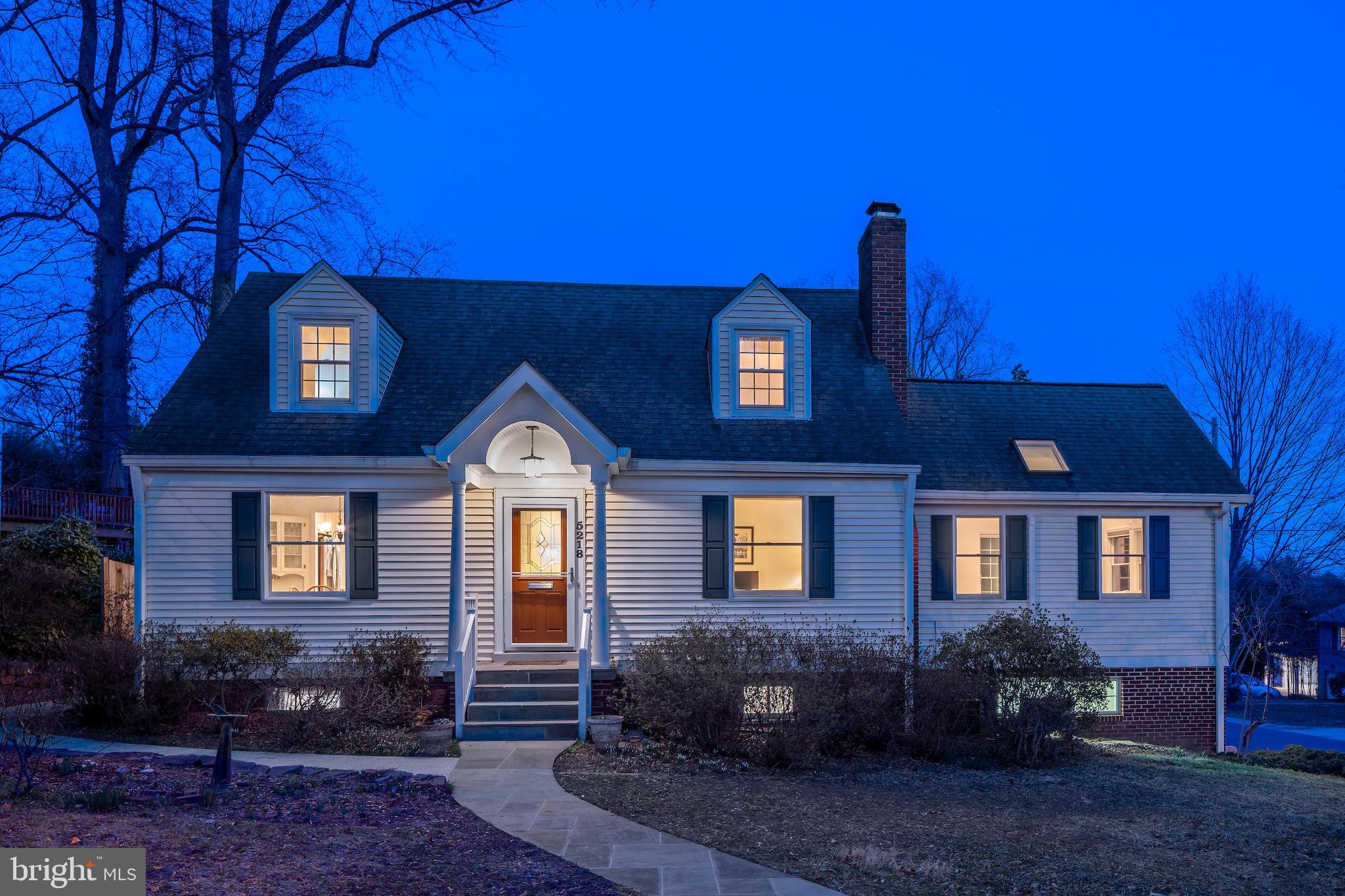 Welcome home to this sunny Cape Cod within walking distance to NIH/Walter Reed & Metro!  Maplewood Alta Vista Park is 3 blocks away with playground & playing fields.   Thoughtfully updated and lovingly maintained, this home boasts a living room with gas fireplace and built-ins, an open dining/breakfast room with builtin corner cabinets adjacent to the remodeled kitchen, a cheerful screened porch addition with IPE flooring, hallway full bath, office (formally the 3rd bedroom- the adjacent family room could be the owners' bedroom) that opens to the enormous family room addition with cathedral ceiling, skylights and heated floors!  Upper-level features include two bedrooms and a full hallway remodeled bath.  The lower level adds another bedroom/guest room, rec room, and an immaculate storage area with new luxury vinyl plank flooring, a cedar closet, and a laundry/utility room with a door to the oversized one-car garage addition.  Freshly painted, the siding and windows have been replaced, as has nearly every major system in the house - see the disclosure list for the Home Improvement History document.  Stone walkways and blooming gardens frame this happy home - don't miss this turnkey gem!