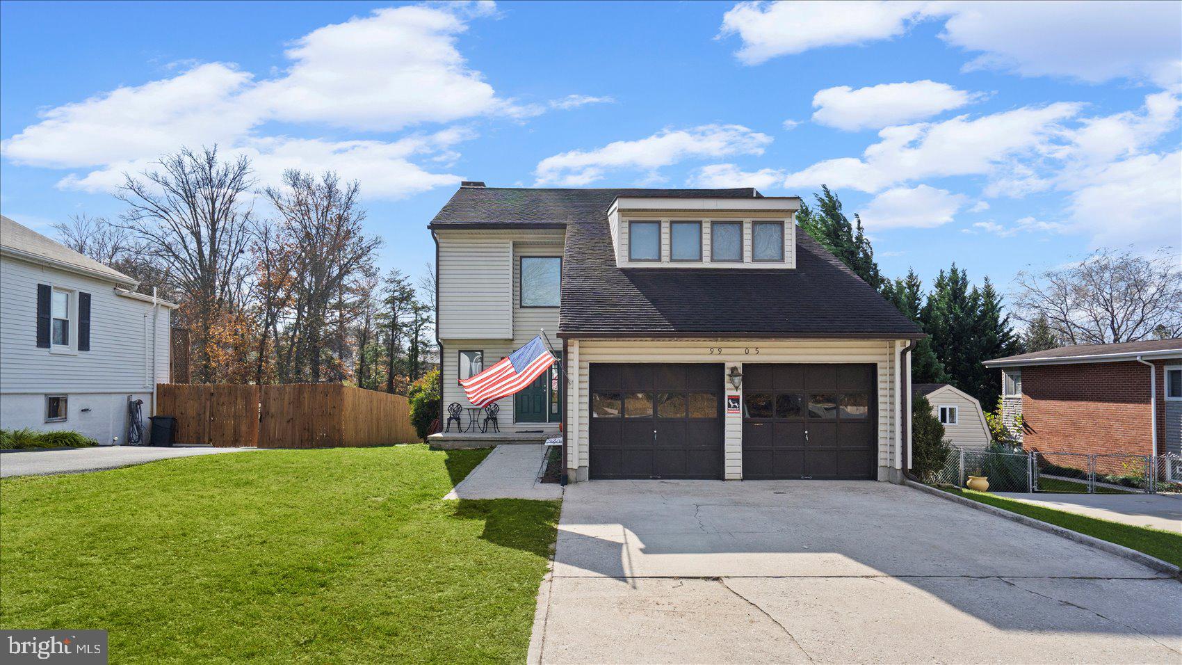Beautifully maintained and move-in ready 5BR/3.5BA home located on a spacious lot in the quiet neighborhood in Parkville.  Park in front of the attached two car garage and make your way to the front door into your new home.  Step inside a home filled with natural light, an open concept floor plan, and three floors of living space.  The main floor offers a large living room with a wood burning fireplace open to the the dining room, a half bath, and an eat-in kitchen.  The kitchen offers plenty of cabinets finished with crown moldings including a pantry cabinet, a center island, a coffee bar, stainless steel appliances, sleek countertops, a stainless sink under a window, and room for a breakfast table.  Off the kitchen is a mudroom/pantry closet with access to the garage.  On the second floor are three sizable secondary bedrooms, a full bath, and a grand primary suite.  The primary features not one but two walk-in closets, a private full bath with a walk-in shower, and a bonus room ideal as a home office or nursery.  The lower level is finished, featuring the fifth bedroom, a full bath with a walk-in shower, laundry, storage, a large family room, and a walk-out to the fenced yard.  From the main floor step outside onto a wood deck that overlooks a yard filled with green space, an above ground pool surrounded by decking, and a storage shed.  In addition, there is a second kitchen in the pool house for your convenience when entertaining.  This home is ideal for any new homeowner and is located nearby shopping, restaurants, and commuter routes.