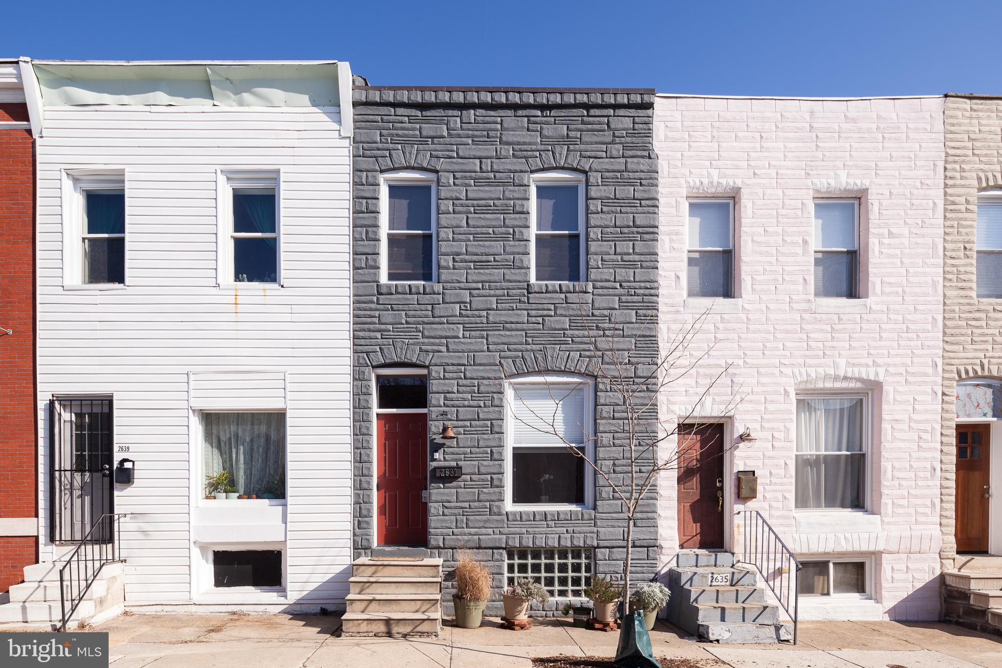Welcome to 2637 Hampden Avenue in the heart of one of the most coveted, up & coming neighborhoods in Baltimore, Remington. This lovely, modernized townhome has a plethora of features that many buyers seek. From the moment you view this property from the outside, you will notice the updated form stone along with the charming red front door complemented with a transom. Step into the subway tile foyer, which leads one to the unique hardwood flooring throughout the open concept first floor. Into the kitchen, one will find white shaker cabinets, complemented by rustic hardware, which in itself is a complement to the accent barn-wall with a repurposed shelve. Stainless steel appliances, granite countertops and an abundance of cabinet space make this kitchen functional, yet aesthetically appealing. As one heads upstairs, they will notice the brick accent wall leading to the second floor. It is hard for one not to notice the width of the staircase, which is uncommon for a townhome. With hardwood floors through the 2nd-floor hallway and a front-loading washer and dryer conveniently located on the 2nd-floor, the amenities of this home continue. To the first bedroom, with ample sunlighting, and recessed lighting accompanied by an abundance of closet space. Onto the first full bathroom, with a granite countertop vanity, a walk-in shower with a rainfall showerhead, and lovely tiling. Onto the master bedroom, which contains ample amounts of natural lighting in the early afternoons, to the arched ceiling with a beautiful ceiling fan for those hot summer nights. The master bathroom includes an updated vanity, with an abundance of countertop space & a wall-to-wall mirror. Not to forget, the linen closet inside of the master bathroom. With an unfinished basement and a custom made workbench, this area holds the ability to be utilized for those looking for a home workshop, while still be able to use unfinished space as storage.  There is a parking pad in the rear of the home, which can also be an outdoor patio space.  While all of the features of the house are astounding, the real reason why one would want to live here is due to the neighborhood of Remington. Being located along the Jones Falls River, with easy access to interstate 83, it is a convenient meeting point for those who would like to enjoy city life, while having the ability to commute into, or away from the city with ease. With the ability to walk to many neat shops and restaurants (including, but not limited to R House, Clavel, W.C. Harlan, Paper Moon Diner, 29th Street Tavern, Mount Royal Soap, Old Bank Barbers, Ottobar, Woodberry Kitchen, The Food Market, Waverly Farmers Market, Waverly Brewing & Union Brewing & all of the commerce located on "The Avenue"), this home is excellent for those looking to adventure within and closeby of their home.  Other than eating & shopping, the location provides many other attractions to all walks of life. From the stony run trail to the Baltimore Zoo and Druid Hill Park, over to Wyman Park, The Baltimore Museum of Art or catch a collegiate event at John's Hopkin's University. Are you bored of Baltimore? Head to Penn Station for a quick 50-minute train ride into the nation's capital. Schedule your private showing to capture all of the charming traits Remington has to offer!