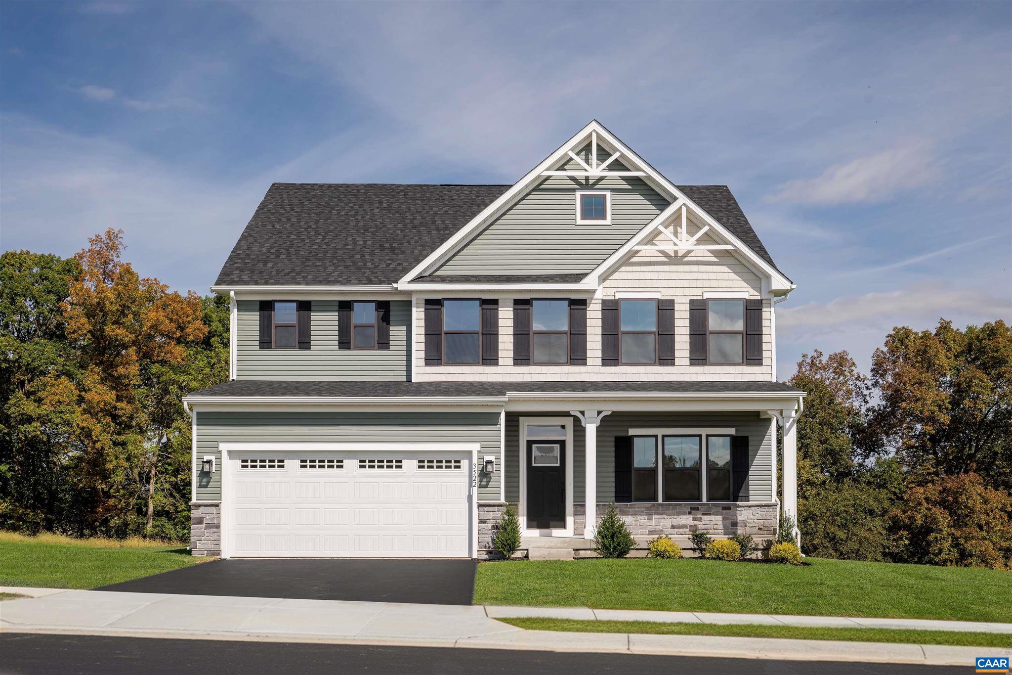 Homesite Special at Rivanna Village Single-Family, where elevated design meets luxurious living! The Lehigh basement offers an open-concept main level with a spacious great room, chef-inspired kitchen, and a private flex space, along with a generous owner?s suite and well-appointed secondary bedrooms. This home is thoughtfully appointed with luxury finishes including quartz countertops, upgraded soft-close cabinetry, LVP and tile flooring throughout, and a fireplace, plus a covered porch ideal for outdoor enjoyment. The finished basement adds valuable additional living space, perfect for a recreation room with the option to include a basement bedroom and full bathroom. Durable James Hardie siding with stone accents adds timeless curb appeal. Ideally situated in a peaceful setting just minutes from Charlottesville, this community offers exceptional amenities including a dog park, walking trails, and inviting green spaces. New homes are estimated for delivery in late 2026.,Painted Cabinets,Quartz Counter,Wood Cabinets,Fireplace in Family Room