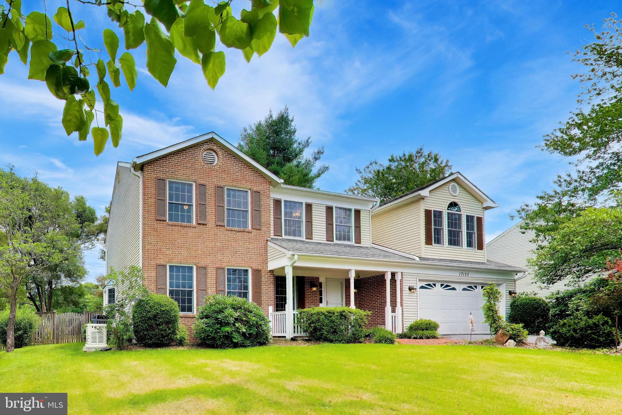 Now Available!!! Beautifully updated brick-front colonial just steps from Cherry Valley Park and Cashell Elementary! This beautifully maintained 4-bedroom, 2 full and 2 half-bath home offers the perfect combination of space, comfort, and location. Inside, you'll find hardwood floors throughout much of the home, fresh interior and exterior paint, and a spacious floor plan designed for everyday living and entertaining. The sunken family room features a cozy wood-burning stove, while the expanded owner's suite includes a private sitting room or home office and two walk-in closets. The finished lower level provides additional living space, a convenient half bath, and plenty of storage. Outside, enjoy a private, fenced backyard complete with mature landscaping, an oversized storage shed, and plenty of room to relax or entertain. Additional highlights include a two-car garage, a newer 30-year architectural shingle roof, and numerous updates throughout. Ideally located just minutes from shopping, restaurants, commuter routes, and all that Olney has to offer. Professional photos coming soon—this is one you won't want to miss!