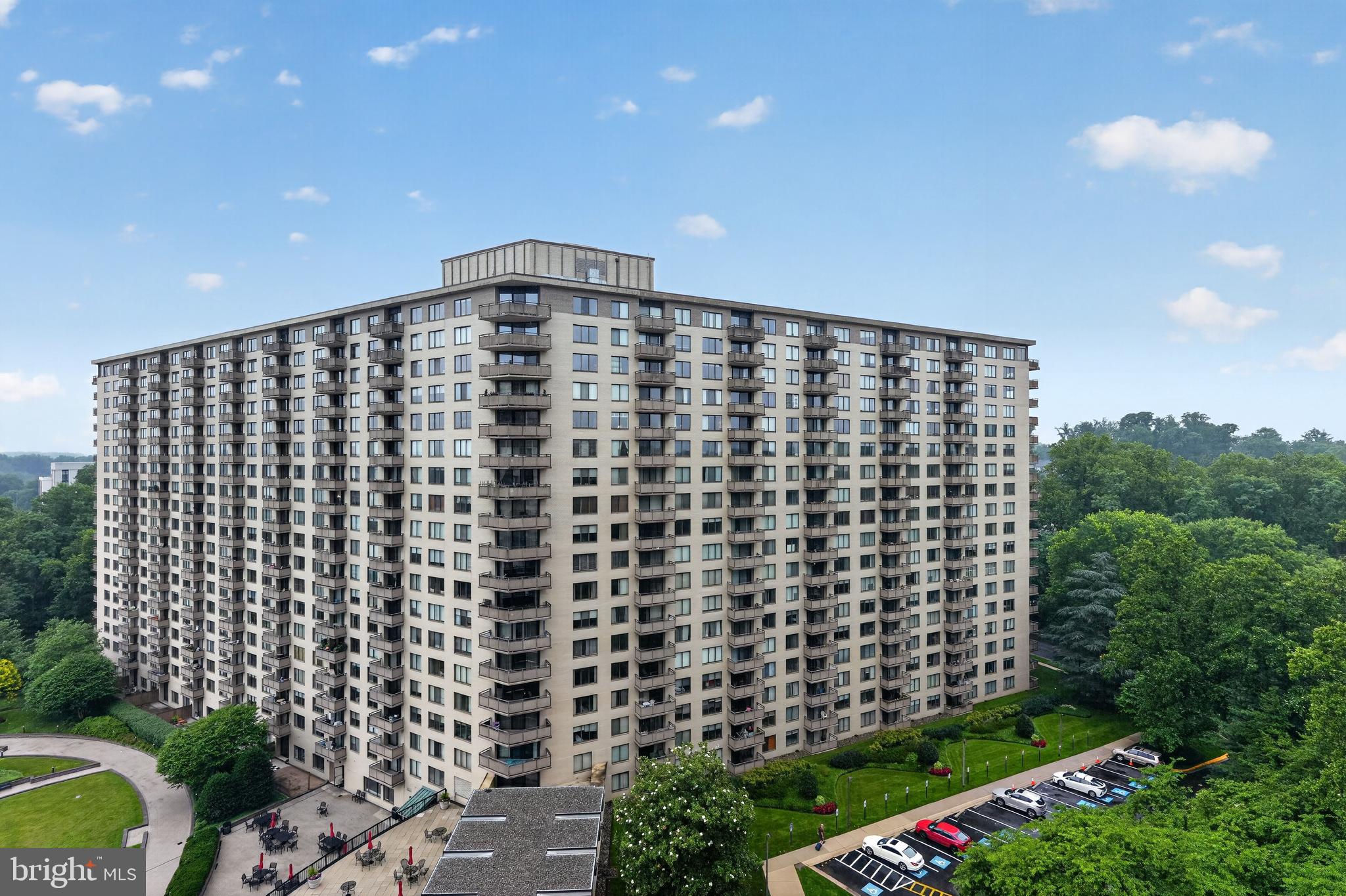 Welcome to The Promenade of Bethesda! This bright and spacious one-bedroom, one-bath residence offers an open floor plan, abundant natural light, a cozy fireplace, eat-in kitchen with gas range and pantry, generous storage, and a private balcony overlooking the pool and wooded views. A reserved garage parking space is included.

Enjoy resort-style living with exceptional amenities including indoor and outdoor pools, fitness center, tennis courts, on-site restaurant, market, salon, convenience store, 24-hour front desk, gated security, and beautifully landscaped grounds. The monthly co-op fee includes property taxes, utilities, cable, and access to all amenities.

Conveniently located just minutes from downtown Bethesda, NIH, Walter Reed, I-270, I-495, Metro access, shopping, dining, and scenic walking and biking trails.