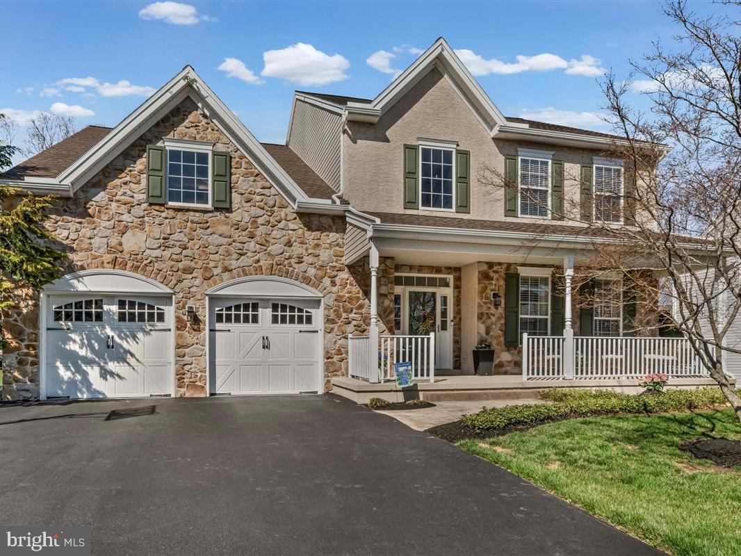 This is the home you’ve been waiting for... located on a beautiful cul-de-sac complete with a welcoming front porch and nestled in sought after the Brandywine at Thornbury community. This spacious 4BR / 2.5BA West Chester home plus a large office delivers the perfect mix of a fantastic location and style. It is conveniently located minutes from downtown and tax-free shopping in Delaware. This home has been meticulously maintained and is the largest model within the community at over 4,500 sq ft including a finished lower level with a bath rough-in and large storage area. Step inside and you’re greeted by a bright, two-story foyer with hardwood floors and a sweeping staircase that instantly feels like home. The open flow into the living and dining spaces makes entertaining easy, which extends also into the open floor plan kitchen and two-story family room with a gas fireplace. The large office also could be utilized as a main floor guest bedroom or playroom. The kitchen is where things really come together—light-filled, functional, and open to the spacious family room. Stainless steel appliances, Great kitchen storage spaces with one smaller pantry as well as a very large walk-in pantry. Natural gas heat and central air. Picture cozy nights by the gas fireplace or weekend hangouts that spill right out onto your patio with a cozy gas firepit. Upstairs, the primary suite is your personal retreat with a sitting room, two large walk-in closets plus a spa-like bath featuring a soaking tub, two vanities and a separate toilet room as well as a linen closet. Three additional bedrooms and a lovely hall bath give you flexibility for family, guests, a home office, or whatever your lifestyle needs. The finished basement? Total bonus space. Think gym, playroom, media room, or all of the above. Plus, extra storage to keep everything organized and out of sight. Recent updates mean less stress and more living—fresh paint in many rooms and a newer roof to mention a few recent updates. Brandywine at Thornbury is packed with perks— such as community pool, tennis courts, basketball court and playground. Close to everything you need but tucked away where you want to be. Minutes from shopping including the Amish Market, Acme, Whole Foods and Planet Fitness as well as the great restaurants all throughout West Chester.