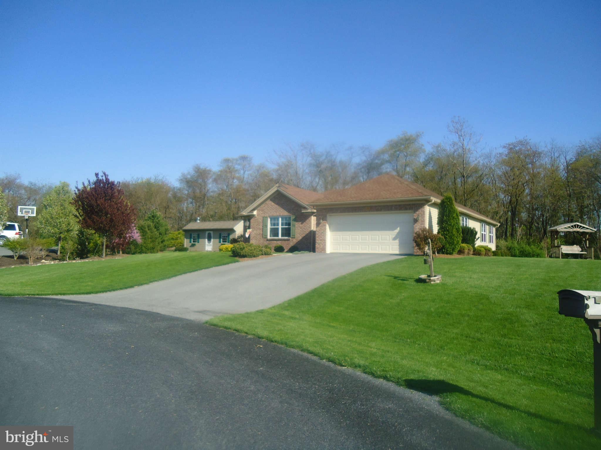 BETTER THAN NEW!!! IMMACULATE RANCHER ON CUL-DE-SAC IN REAR OF DEVELOPMENT!!!  BEAUTIFUL TOP QUALITY LANDSCAPING ON .60 AC. - relax and enjoy 4 season room, large patio with awning, spacious living room, oak kitchen, stainless appliances, dining room / wood floor, all windows with shades, Come and see inside!  What is there not to like?!  Close I-81, Chab'g Mall, restaurants, schools, LOCATION!!!