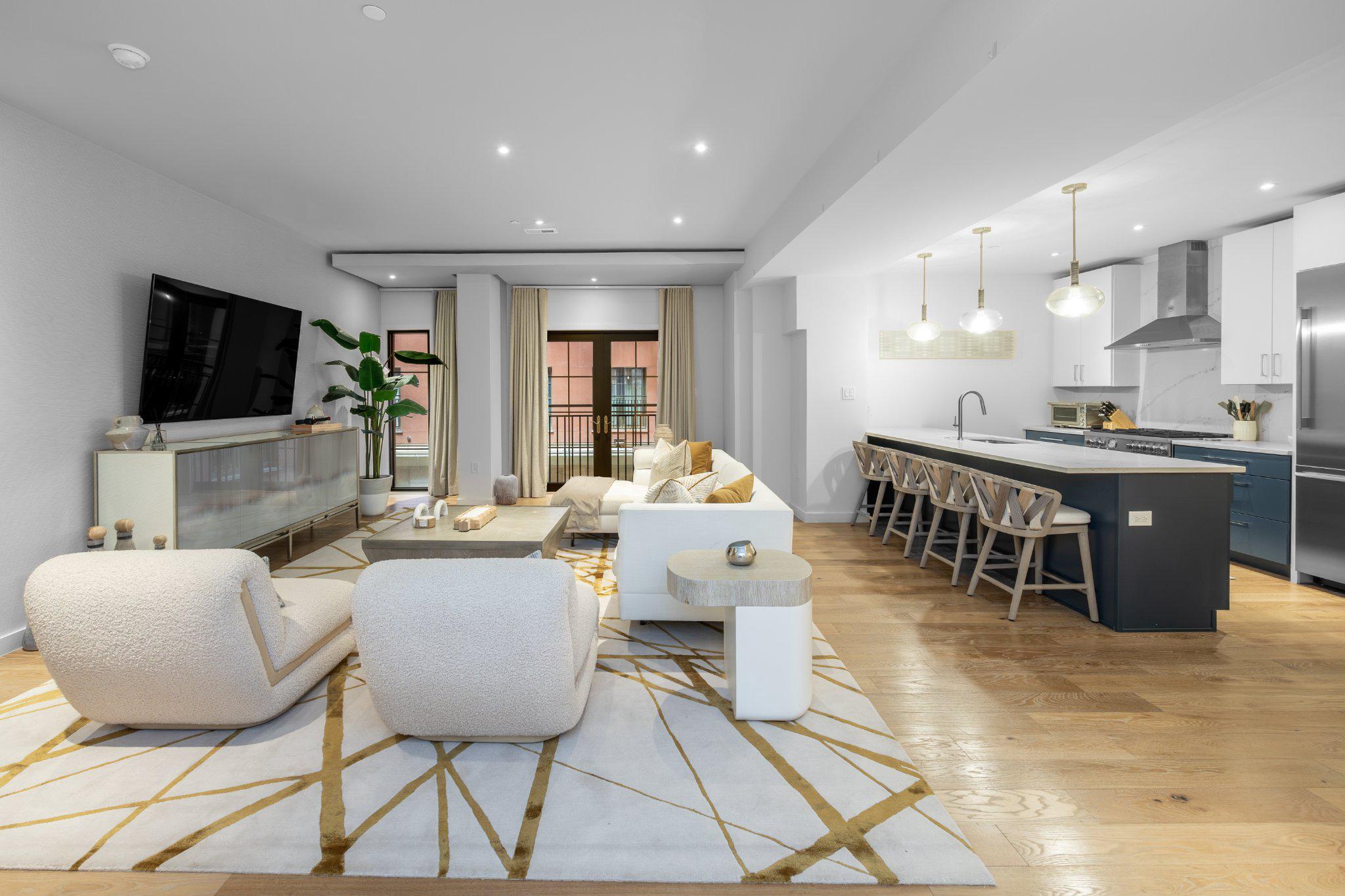 Welcome to 219 S 18th Street #308. Step into refined and sophisticated city living at this meticulously designed, turn-key,  three-bedroom, three-bathroom home designed by acclaimed architect Carl Massara within the exclusive Estate Homes Collection at Parc Rittenhouse. Nestled in the heart of Rittenhouse Square, this exquisite residence has undergone a stunning renovation in 2022, blending timeless elegance with modern luxury. The high-rise unit offers an unparalleled lifestyle, where sophistication meets comfort, making it the perfect sanctuary for those who appreciate the finer things in life. 

As you step inside, you are greeted by an inviting ambiance that flows seamlessly throughout the open-concept living space. The meticulous attention to detail is evident in every corner, from the high-end finishes to the thoughtfully designed layout. The spacious living area is perfect for both entertaining and quiet evenings at home, featuring large windows and Juliet balconies overlooking the beautifully landscaped courtyard, creating a warm and welcoming atmosphere. The gourmet kitchen is a chef's dream, equipped with top-of-the-line appliances and sleek cabinetry that combines functionality with style. Whether you're hosting a dinner party or enjoying a casual breakfast, this kitchen is designed to inspire culinary creativity. Retreat to the luxurious master suite, where tranquility reigns. The en-suite bathroom boasts spa-like features, providing a serene escape after a long day. Each additional bedroom offers ample space and comfort, ensuring that everyone has their own private haven. 

Residents of the Estate Homes enjoy a private entry experience via two secure elevators serving just 20 residences, offering direct access to the garage, lobby and amenities level. Parc Rittenhouse elevates your living experience with an array of exclusive amenities. Enjoy the convenience of a concierge service, a state-of-the-art fitness center, and a beautifully landscaped outdoor pool, perfect for relaxation and social gatherings. The building also features a doorman and secure parking - unit #308 comes with a deeded parking space (spot #75) adding rare convenience to city living and an extra layer of comfort and convenience to your lifestyle. 

Located in one of Philadelphia's most sought-after neighborhoods, this residence places you just steps away from world-class dining, shopping, and cultural attractions. Experience the vibrant energy of the city while having a peaceful retreat to call home. With its luxurious renovations and prime location, this property offers an exceptional opportunity to embrace a lifestyle of elegance and comfort. Don't miss your chance to make this stunning residence your own and enjoy all that Rittenhouse Square has to offer.