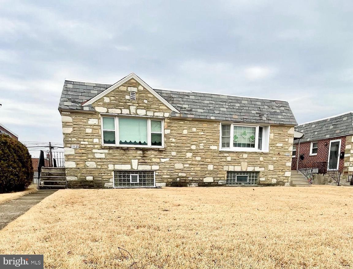 Opportunity is Knocking on this 3 Bedroom Stone & Brick Twin Ranch in Nice Fox Chase Neighborhood! Property Features: Front Cement Patio, Side Entry into Spacious Living Room, Dining Room with Vaulted Ceiling, Open Kitchen with Side Entrance, Hallway Leading to Generous Size Primary Bedroom with Hardwood Floors, Double Closet & Ceiling Fan, 2nd Bedroom with Hardwood Floor & Ceiling Fan, Hall Bathroom with Newer Skylight and 3rd Rear Bedroom Complete the Main Floor. Lower Level has Huge RecRoom, Powder Room, Plenty of Storage, Separate Utility Room and Laundry Room with Double Wash Tub, Workshop Area and Exit to Rear Driveway and Garage! Additionally, this Home has NEW Heat in 2022, New Rubber Roof in 2018 and Coated in 2022 (Transferrable Warranty), Updated Hot Water Heater in 2019, Central Air, Newer Skylight in Bathroom, Hardwood Under Carpets, One Car Garage and Rear Driveway for Off Street Parking, Huge Front Yard, Updated Cement Work & More! Conveniently Located.. Close to Schools, Transportation, Shopping & Just Minutes from Major Roadways!  This Home has Been Maintained & Cared for by the Same Owner Since 1968.. Needs Updating Thru Out.. Bring Your Imagination and Take Advantage of this Incredible Opportunity!