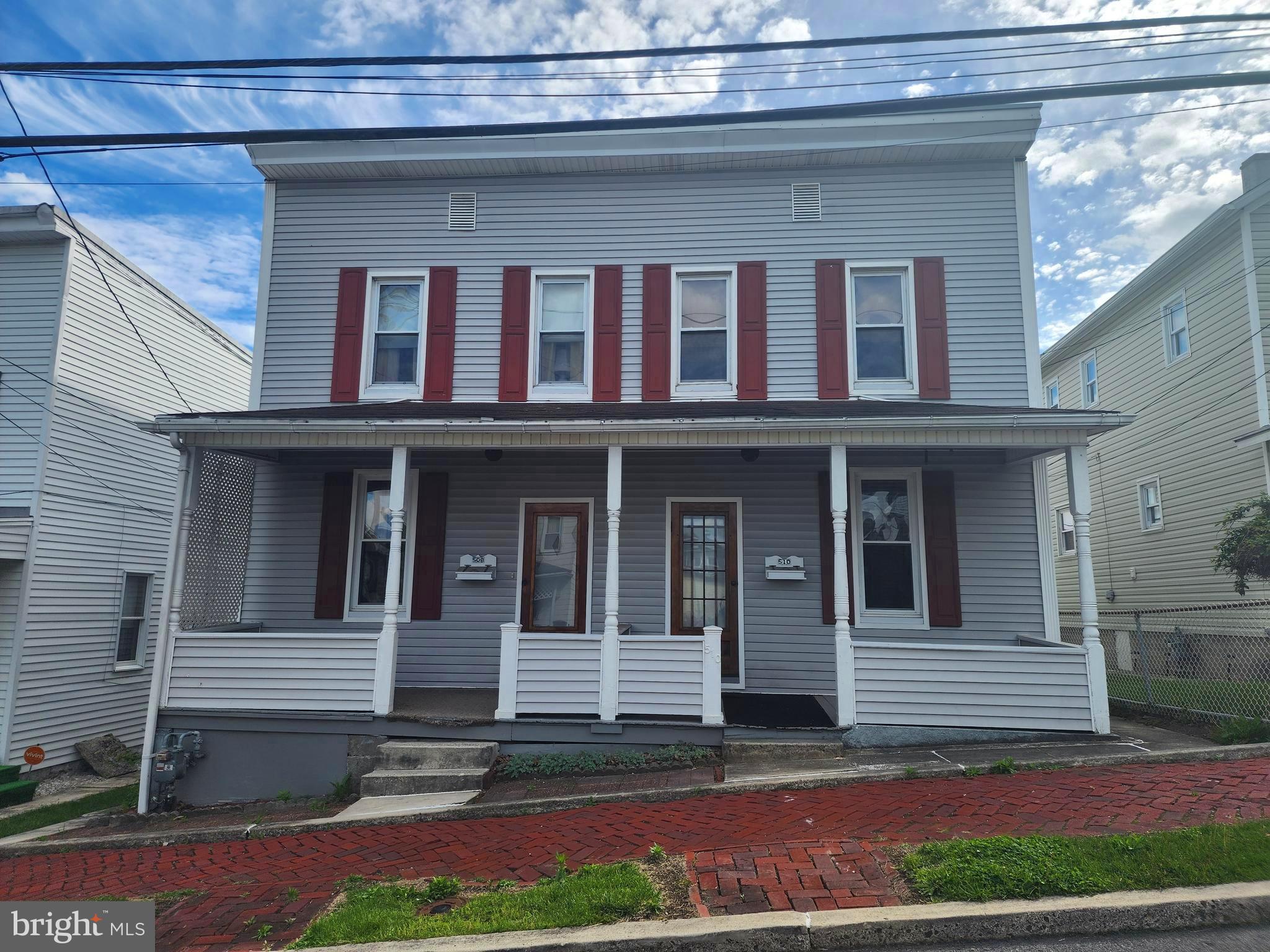 Investor Alert!  2 units comprised of 2-3 bedrooms each side,  exterior updated and replacement windows, one off street parking space, partial basement extra storage, walkable to town center, many years of ownership and utilized for family only,  ready for new owners to consider live in one and rent other or tenants in both sides, price to sell.