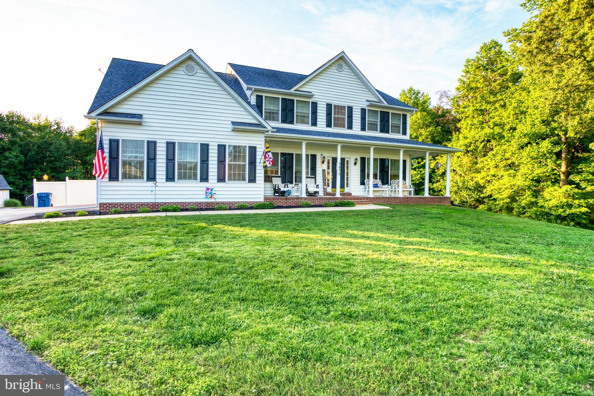 Be prepared to fall in love with this custom-built, 4BR, 2.5B, home on 4.6 private acres, located on a no-thru paved road.  This elegant home, with its country flair, is immaculately maintained with attention to detail both inside and out!  Upon entering the home you are welcomed by an inviting two-story foyer complete with chandelier.  Off of the foyer is a home office, den or whatever best suits your needs for this room.  The kitchen features Hickory cabinets and an oversized center island with a breakfast bar and an electric downdraft cooktop.  Additionally, the kitchen offers Wi-Fi enabled electric wall ovens with many features including a built in air fryer and convection cooking/baking options.  Located below the ovens is a separate warming drawer.  The kitchen also has an instant hot water dispenser, dishwasher, and a refrigerator with an in door water and ice dispenser.  The kitchen also has table space for a breakfast area.  The family room has a gas fireplace to enjoy on those chilly nights.  Off of the kitchen is a separate dining room.  The large kitchen, breakfast area and family room overlook the rear yard, the maintenance free deck and fenced in-ground swimming pool.  The French doors with retractable screens in the breakfast area lead out back making this open floor plan along with the outdoor areas a fantastic location to entertain.  Additionally on the main level is a mud room leading to the two car garage, laundry room which includes a front-loading washer and dryer with a large countertop perfect for folding laundry and also a half bath.  The upper level of the home boasts four bedrooms, three of which have walk in closets along with a hall bath.  The Primary bedroom suite offers a large sitting area, spacious walk-in closet, and a full bath complete with an oversized soaking tub, separate shower, and a double sink vanity.  If that wasn’t enough, the home also has an unfinished walk-up basement with a rough-in for an additional full bath just waiting for you to finish off this level as you want it.  Additional features of this home are an 80 gallon electric hot water heater, a whole house water filter and water softening system, two zone heat pumps with gas back-up on the main zone, a very large buried propane tank and internet through the T-Mobile Home service.  Out front there is a large wrap around front porch perfect for relaxing and enjoying a peaceful evening with a glass of lemonade and watching the deer wander through the yard.  There is also a 12’ x 24’ storage shed for your equipment and toys.  The two car side load garage even features dual Wi-Fi enabled garage door openers.  This small community of five homes is not restricted by an HOA.  This home will not disappoint you nestled in its quiet country setting, yet only 20 minutes out of La Plata.
