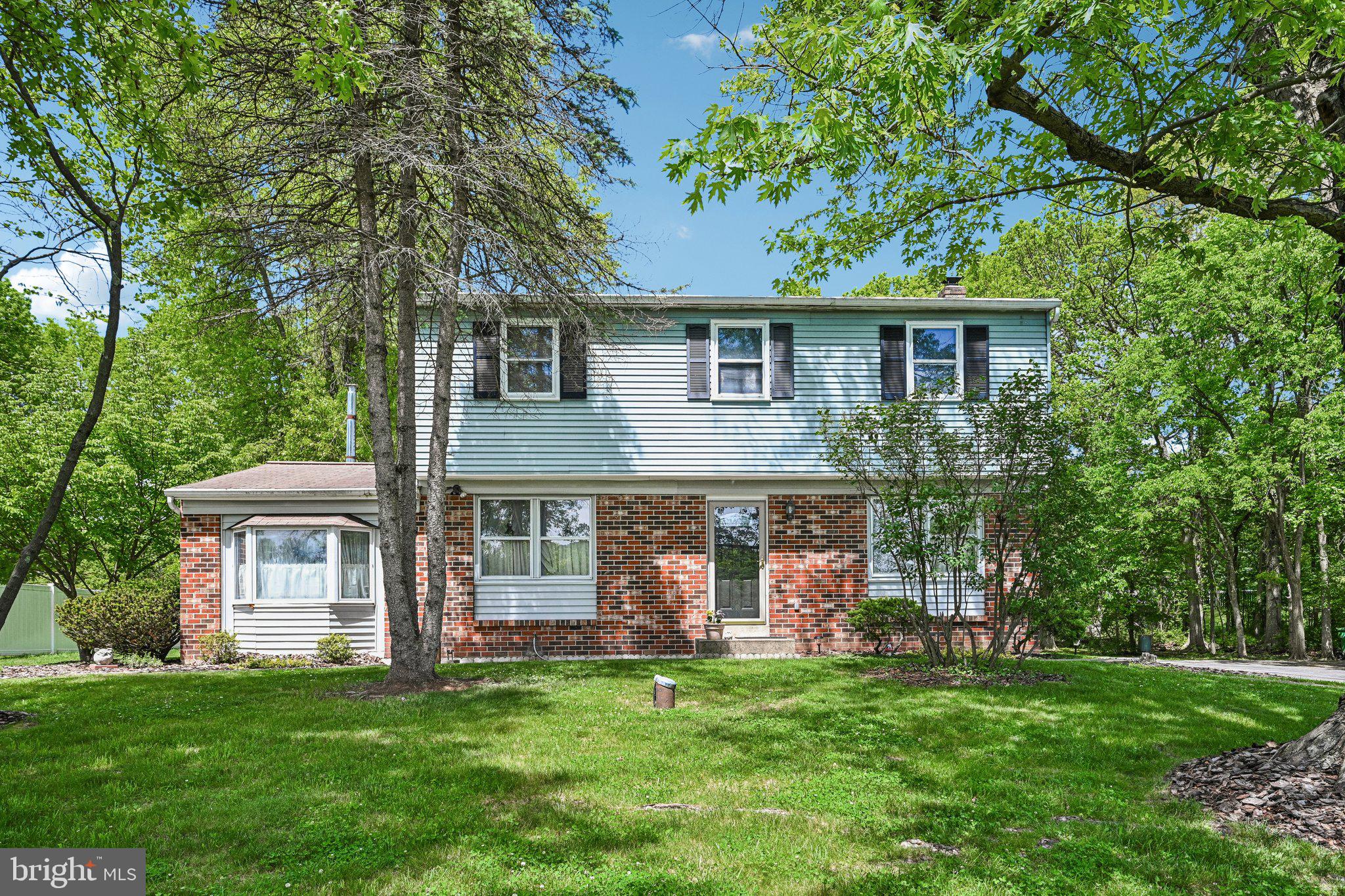 This storybook setting at the end of a cul-de-sac is the most ideal setting for this 2 story colonial classic. Center hall entrance welcomes you into this home that has been made cozy and adorable by current owner. Large open space living room and dining room combo. Enjoy family gatherings in the dining room or relax with friends in the family room with added space of the converted garage. Nicely done with open beam and rustic charm. The kitchen with a convenient eat-in table space is in the center of the house making practical flow for everyday living or entertaining. Enjoy the convenience of a 1st floor laundry and a 1/2 bath as well. The second floor offers 4 nice size bedrooms and a full bath. For additional space the basement is currently used as office and workspace but also makes nice study area or rec room and has exterior exit. Lots of storage and flexible uses. The incredible backyard has a pool ready for summer fun and lots of space for playing and relaxing. Peaceful and quiet and part of a neighborhood with endless walking opportunities and friends to meet. Convenient access to major roadways, schools and shopping. Take a look at this property while it's available. Ask your agent about the auction purchase.