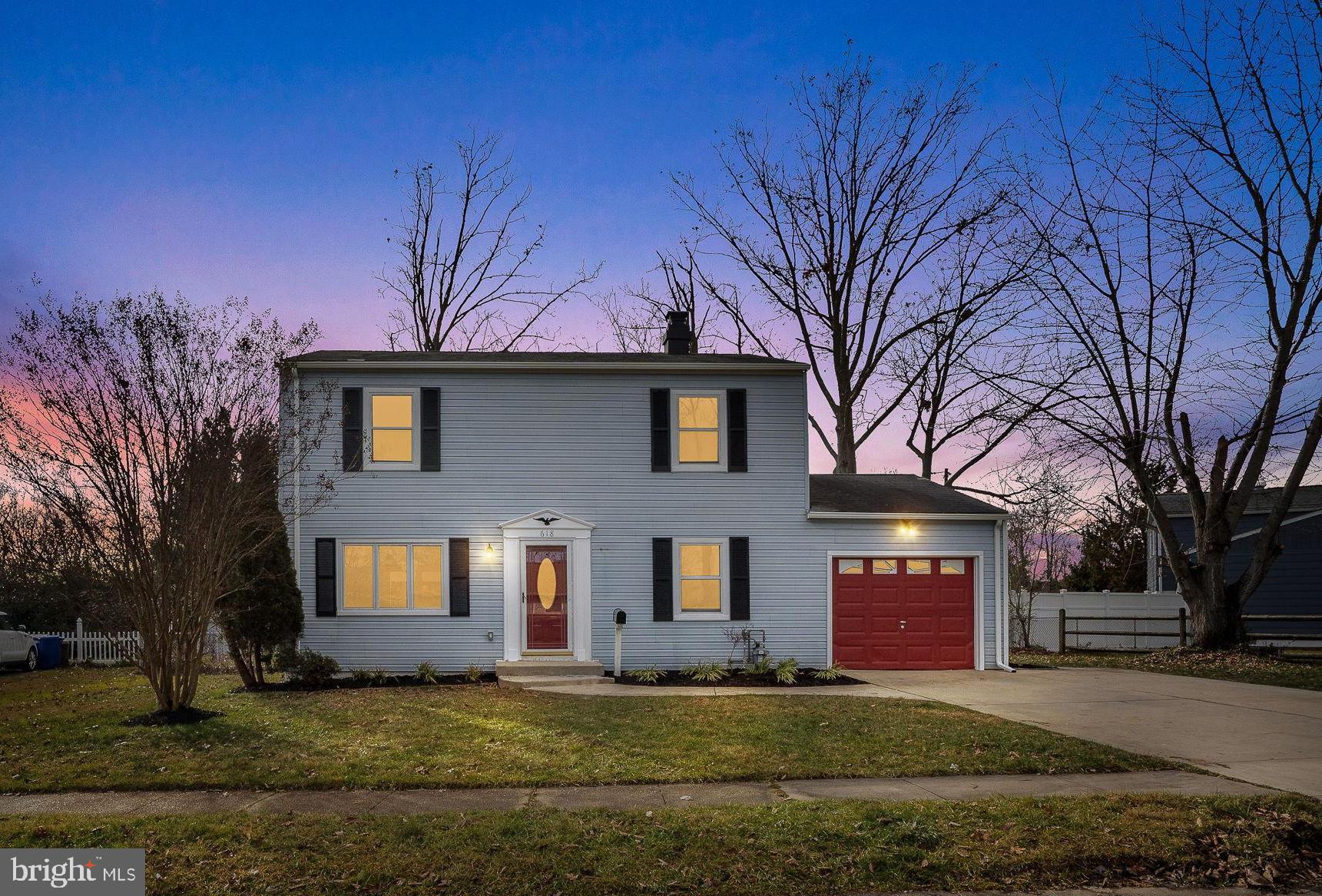 OFFER DEADLINE Monday 1/29 5 pm. Rare opportunity! Beautifully renovated charming colonial home, only one of the few colonials in the neighborhood! Enjoy the 3 levels of spacious living space! Nice and bright with lots of daylight! Featuring updated kitchen with brand new SS appliances, quartz counters, nice and modern backsplash, updated baths, luxury vinyl plank floors on main level, new carpet, newer HVAC. New gutters outside. Dining room sliding door stepping out to a nice big sized porch with roof. No more cancelling BBQ parties because of the bad weather! Recessed lighting through out first and lower levels. Crown molding in living room, dining and kitchen. One bedroom on the main level! Finished basement has a full bath, potential 6th bedroom space or an office area. Attached garage has electricity and doors to inside the house and also to rear yard. Large wire fenced in back yard for endless entertaining opportunities. Shed in backyard for additional storage. Good sized concrete driveway. Fantastic location, just minutes away from library, shopping centers, dining, also route 40 and I-95. Very nice established neighborhood! Hurry, this won't last long!