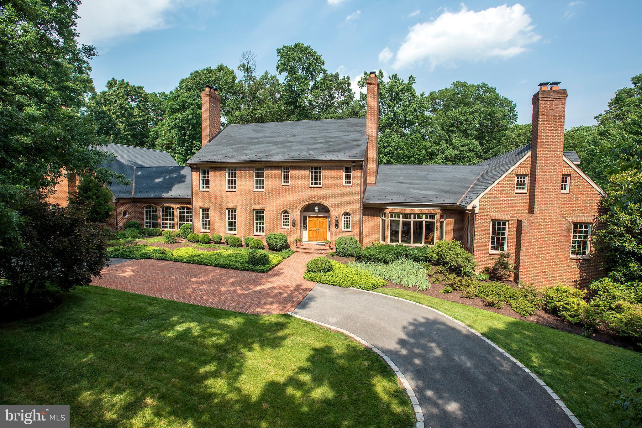 An idyllic setting for. this Williamsburg colonial on 10 acres, only 3 of which is maintained. it has a spectacular 2 story foyer/ dual staircase, two story great room/ amazing views, 1st fl master suite with loft, renovated "cook's" kitchen,finished lower level with efficiency apartment, two pool baths, rec room, media rm., exercise room overlooking backyard. pavillon, pool, patios, too!!