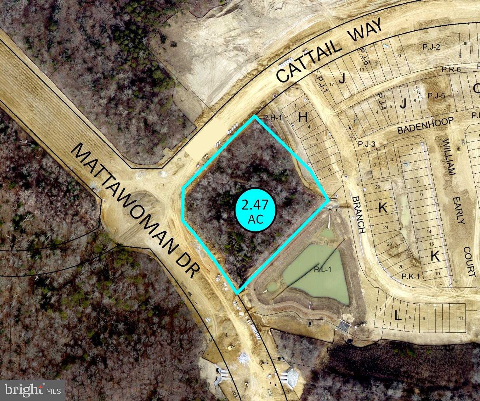 Prime opportunity, first time offering of prominent corner lot at the roundabout intersection of Mattawoman Drive and Cattail Way. Submit your proposal.
ATTENTION DEVELOPERS! Great opportunity to buy 2.47 acres of MXT zoned land. 
There will be 500± Multi-Family units & 497 Townhouses built in this community alone.
The land is part of Stephen’s Crossing 200-acre Community which is adjacent to the Southern Area Aquatic and Recreation Complex (SAARC) on 58 acres which opened late 2021. It’s the first Multi-Generational Community Recreation Center in Prince George's County. This property will be in walking distance to new townhomes & multifamily, along with more than 4,000 new housing units in the vicinity which will crave more commercial services, retail, restaurants, etc.
This is a huge opportunity that you’ll want to act on right away. 8" water pipes 8" sewer pipes are planned to be laid. Seller will give you adequate time to get your site plan approved. Mattawoman Drive will be 4 lane connection from Brandywine Road to Rt 301 Crain Hwy.