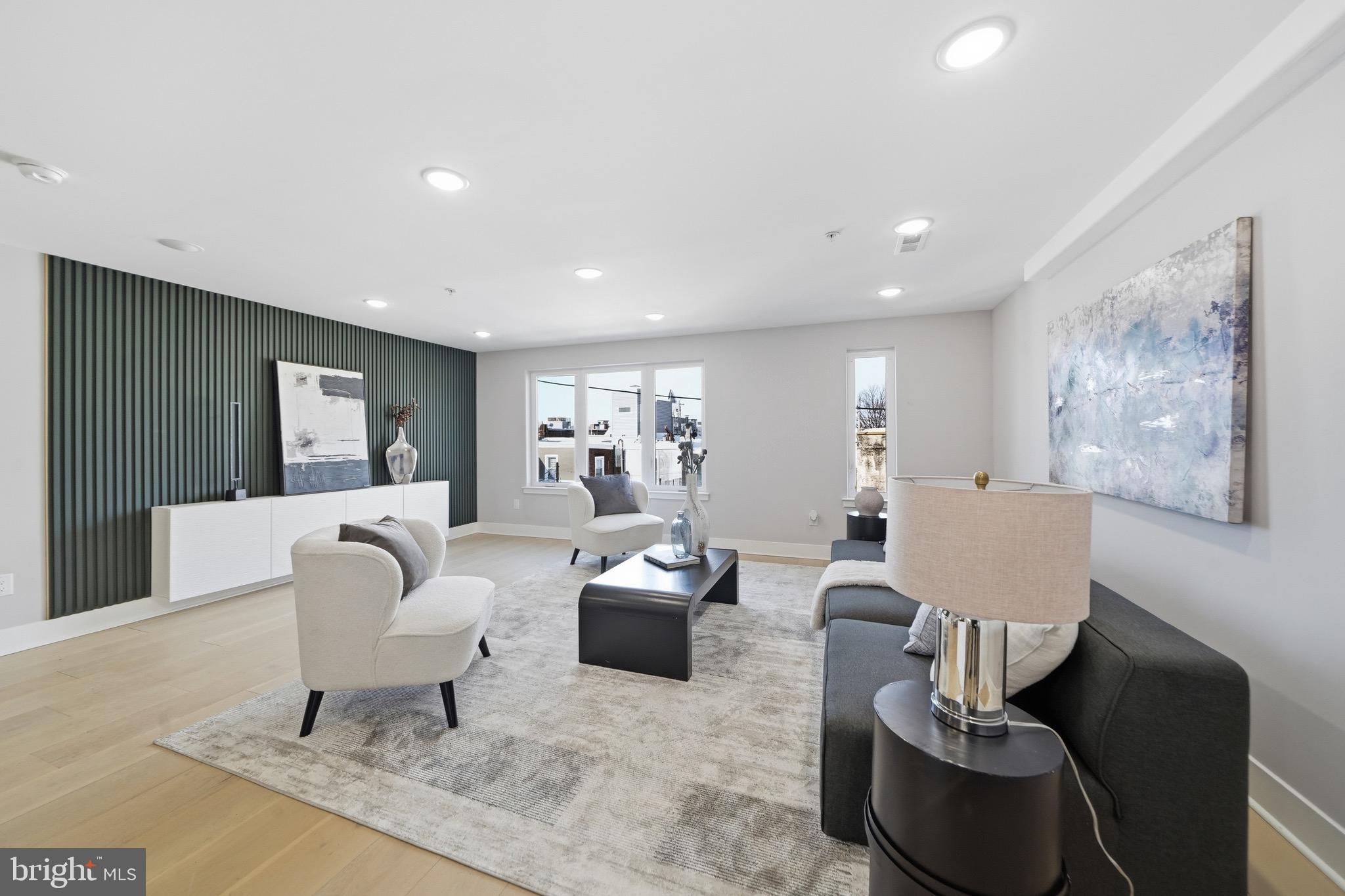 Seller is offer 2/1 buy down . Welcome to Moyamensing Square , an exciting new construction planned community with 24 chic residences  in the heart of Pennsport !  These units are bi-level with an open floor plan. This Penthouse   unit that gets lots of natural sunlight and  has roof top deck with 360 views city and Bridges.  Features include wide-plank hardwood floors, custom Kitchen cabinets, quartz countertops, and recess lighting, and great city views from each floor.  Main floor has living, room , dinning room, and kitchen. Upper floor has Primany bedroom with ensuite bathroom . Across the hall is two more bedrooms and bathroom. This unit has 1 CAR GARAGE ! Builder is offering one year home warranty and  tax abatement. This a very walkabout neighbor hood that has Dickinson Square park just one block away and Hermanns coffee. There are plenty of restaurants and shopping near by including Target and Ikea . There is still time to pick finishes . Take a look at the attached brochure .  Pennsport is  one of the most storied Philadelphia neighborhoods around with  its vibrant dining, boutiques, and shops are the best of the modern world.  New Construction. Square footage total includes above grade space and below grade space and is estimated. Taxes and square footage to be verified by the buyer. Renderings are for marketing purposes only.  This Unit has upgraded  floors and upgrade Kitchen and  custom tile.