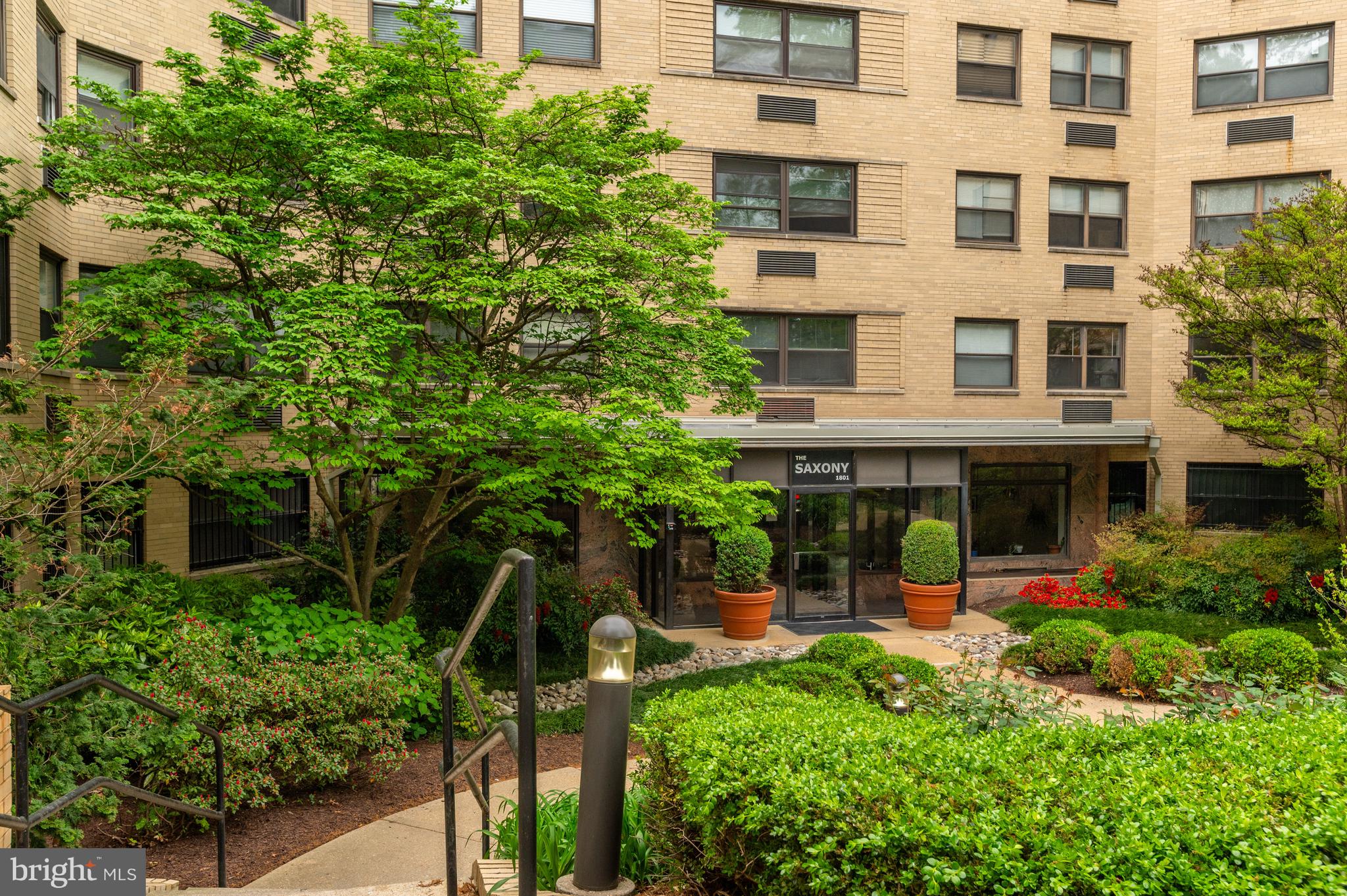 Beautifully renovated, light-filled fifth-floor studio at The Saxony Cooperative. This bright, open-concept home features large southwest-facing windows with peaceful treetop views and updated flooring throughout. The renovated kitchen offers generous cabinet space, stainless steel appliances, a subway tile backsplash, and a recently updated oven. Two spacious closets, including a walk-in dressing area, provide excellent storage. The updated bathroom features a soaking tub, classic tile surround, and a vanity with built-in storage. Enjoy modern conveniences like updated tilt-in windows for easy cleaning and a low monthly fee that includes water, gas, trash, reserves, underlying mortgage, CAM, and property taxes. Residents of The Saxony enjoy a full-service building with a concierge, elevator, fitness center, bike storage, common laundry facilities (combo w/d allowed in-unit with board approval, as well!), and a stunning rooftop deck with panoramic views overlooking the National Zoo, Rock Creek Park, and the National Cathedral. Garage parking is subject to availability for an additional fee. Ideally located on a quiet, tree-lined street at 1801 Clydesdale Place NW, you're just steps from Adams Morgan’s vibrant dining and nightlife, as well as Walter Pierce Park, Rock Creek Park, and the National Zoo. Convenient access to Columbia Heights and Woodley Park Metro stations makes commuting a breeze.