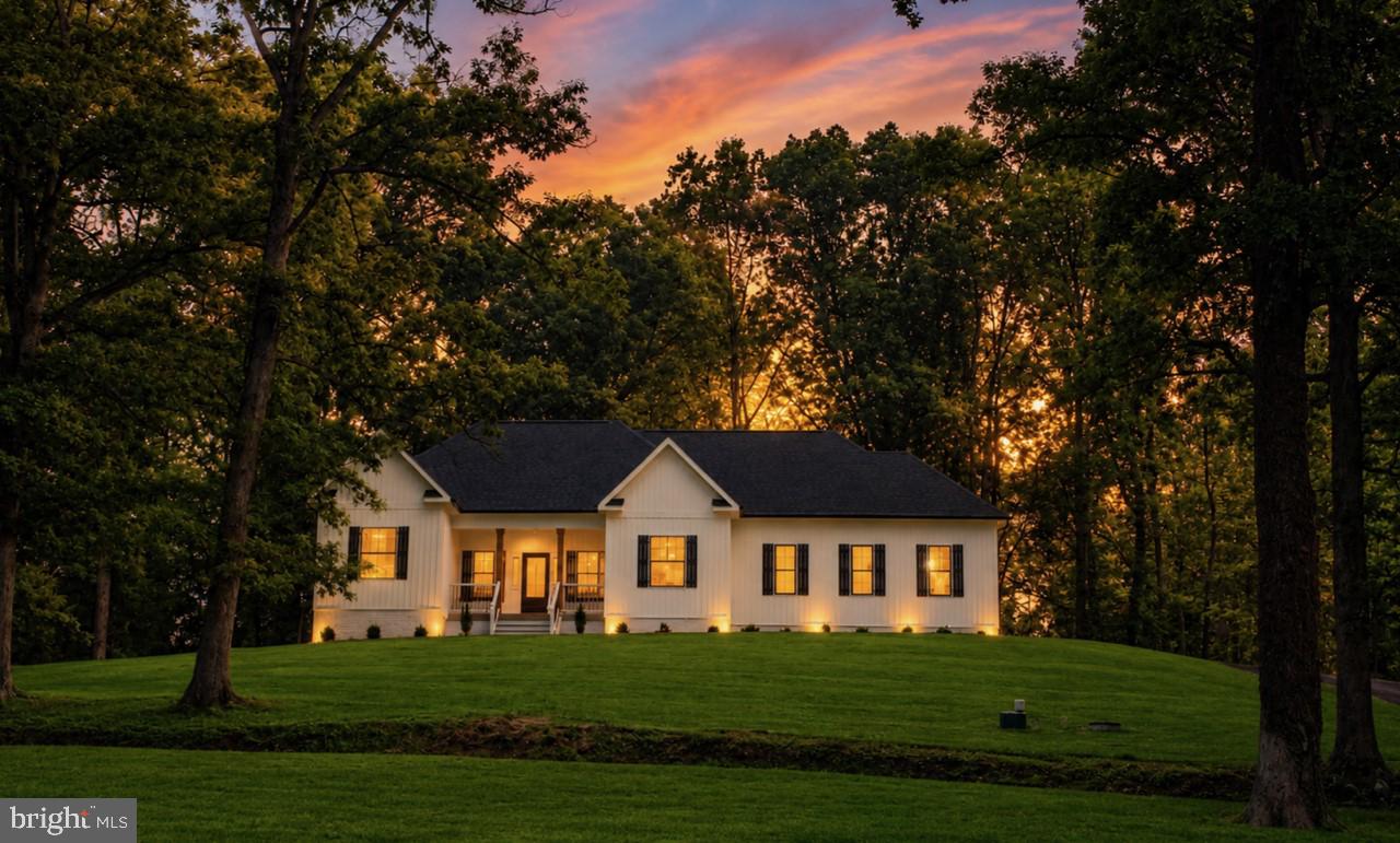 This Brand new Custom Built Rambler is nestled on a 1.59 acre lot with privacy. Conveniently located just outside of town limits of Warrenton. Everything you need on one level. Open flowing floor plan loaded with many upgraded features. Nine foot ceiling height on main level. Family room with cathedral/vaulted ceilings. Crown molding and Chair rail, Granite in kitchen and both baths, Stainless Steel GE appliances. Soaking tub in master bath along with heated tile floor, walk-in tiled shower, spacious walk-in closet. Overhead lighting through out entire home. Full un-finished walk out basement, side load two car garage. No covenances or restrictions. Four bedroom private septic, private well. Home is complete and ready for occupancy.