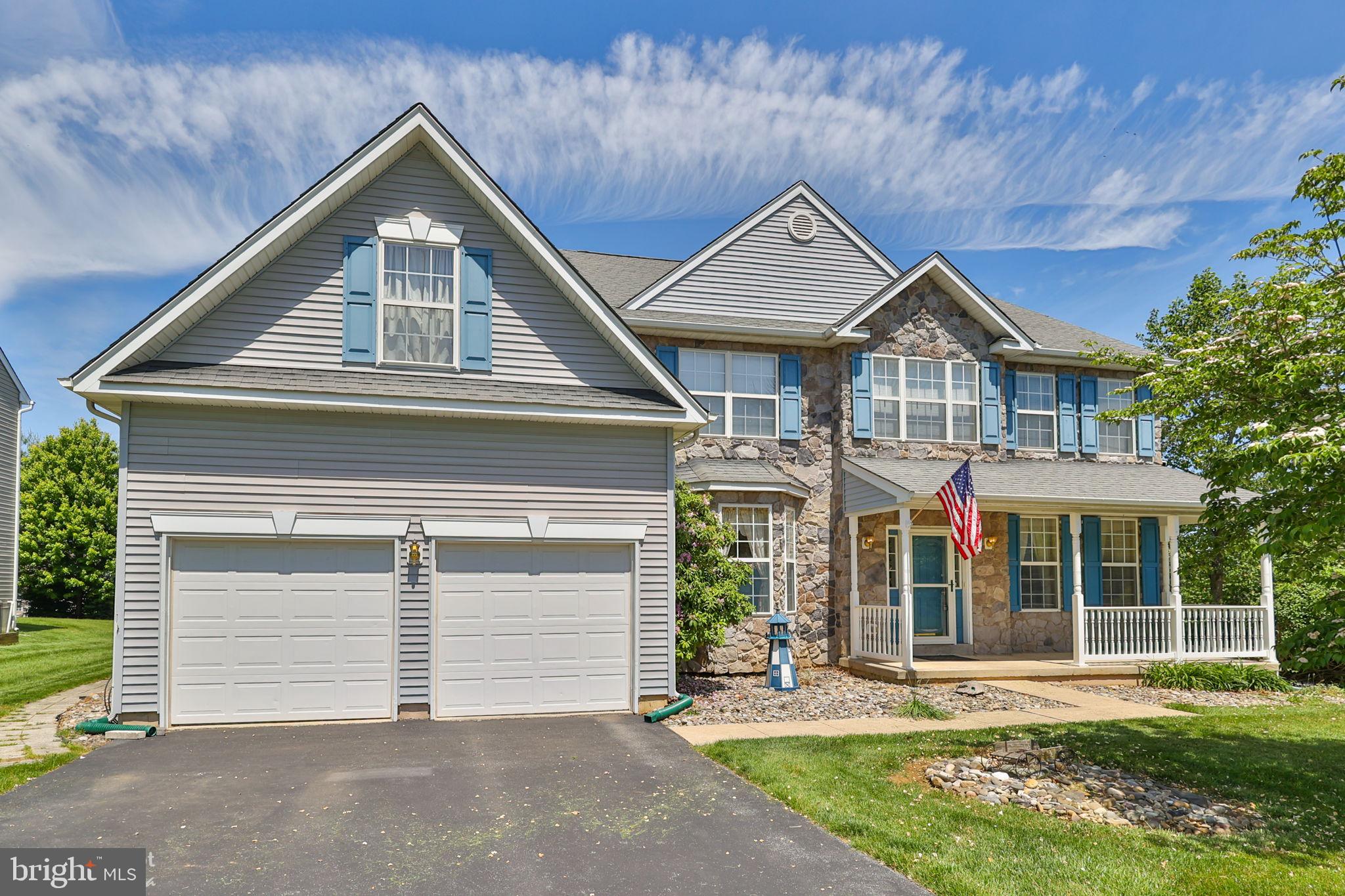 Gracious colonial with over 4,000 total square feet of living space is within 
the sought after Palmer Township! This Sal Lapio customized home is 
situated on a premium corner lot and offers a fenced in yard with paver 
patio! The covered front porch and stone facade welcomes you home! 
Once inside you will appreciate the space beginning with the two story 
foyer with hardwood floors and first floor office/living room and dining 
room! Relax and unwind within the large great room featuring a wood 
burning fireplace with stone surround! Open concept kitchen with oak 
cabinetry, Corian counters, eat at island and stainless appliances! 
Expansive two story breakfast nook that offers a glass slider leading out 
into the rear yard! Kitchen table, chairs & barstools remain! First floor office 
space or additional pantry! Convenient 1st floor laundry and powder room! 
Second floor primary bedroom with cathedral ceilings, corner gas 
fireplace, wall mounted TV to remain, walk in closet and additional sitting 
or office area! On suite full bath with corner garden tub, dual vanities, 
stand up shower and tile floors! Three additional bedrooms and another full 
bathroom complete this second floor! Additional square footage is within 
the fully finished basement that has provided many memories from 
gatherings of family, friends and musicians! All appliances remain! Gas 
heat and central air! Located within minutes of route 22, 33 and 78! Easy 
commute to New York and New Jersey!  This home has been well 
maintained and is ready for it's next owners to call home!