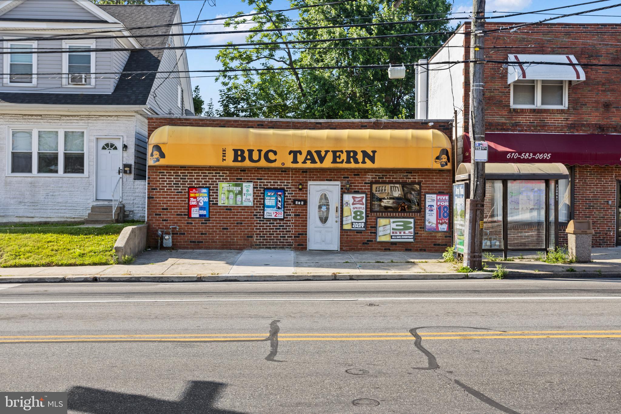 Great Business Opportunity in the Heart of Delco! Here's Your Chance to Own Glenolden's One & Only Buc Tavern! This Longtime Interboro Staple & It's Liquor License are for Sale.  Property is Currently Open & Operating as a Bar.  Selling Bar w/ Liquor License or Selling Liquor License Separately.  Call for Details....Showings must be approved.