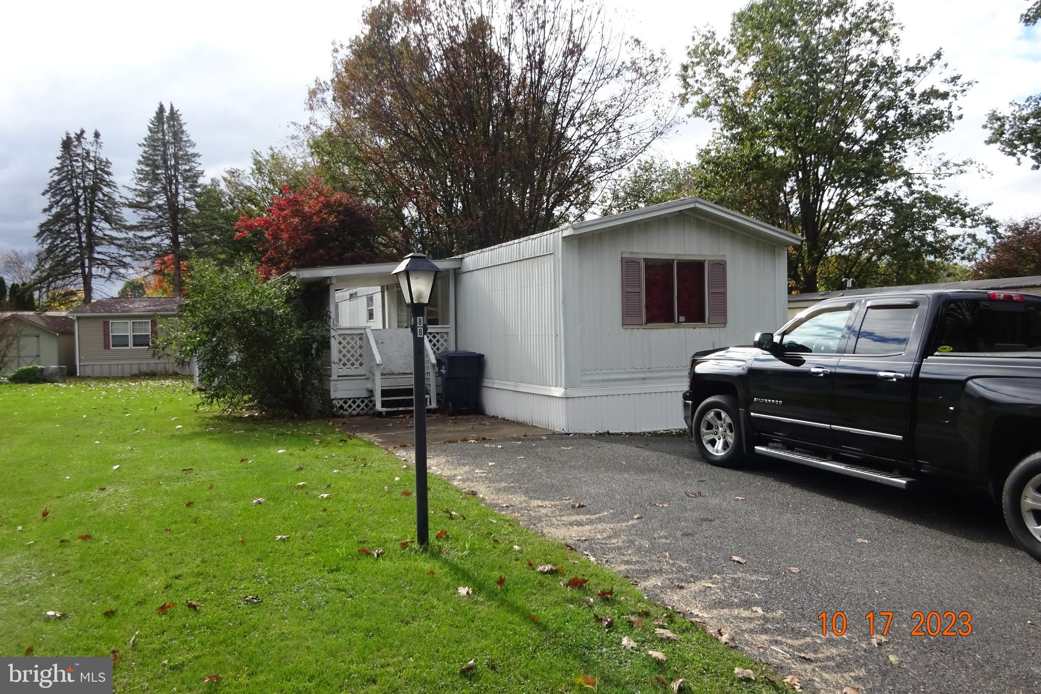 Manufactured home on rented lot in Shippensburg Mobile Estates.  Features 2 bedrooms, 1 bath, storage shed.