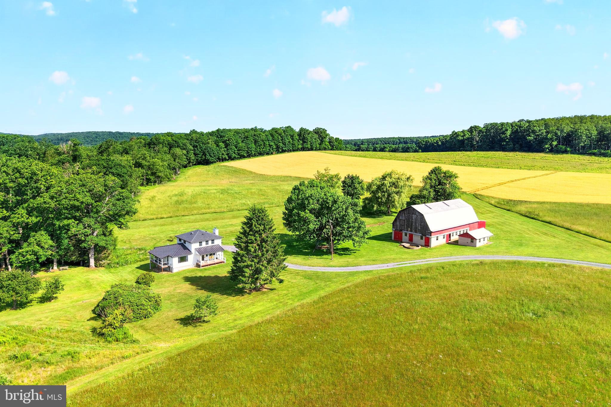 A Rare Fine Indeed! The private, end of the road farm is located in the much-desired Pleasant Valley area of southern Garrett County, MD.
Built in 1933 and remodeled in 2020, this farmhouse is a must see. The inviting living area is complemented by a wood burning stove, while a LP gas furnace provides hot water radiant heat throughout the home. The kitchen features concrete countertops and is highlighted by an antique two-bowl porcelain sink. The two bedrooms have walk-in closets.
This 64 +/- acre property has approximately 40 +/- acres of tillable land and there is an additional 9.44 +/- acres that is subject to a CREP/Conservation Easement where 4100 trees were planted (9 Different species). This property is an AUCTION and ENDS on July 27th starting at 7PM EST.
Whether you're seeking a full-time residence or a vacation getaway, this property captures the best of both worlds. Great area to ride your ATV's and if you're a hunter has whitetails on the property. The property features a 40-foot x 76-foot barn with approximately 5900 Sq. Ft of area inside. Plenty of room for hay, grains or storage for your equipment. Come and enjoy the COUNTRY!