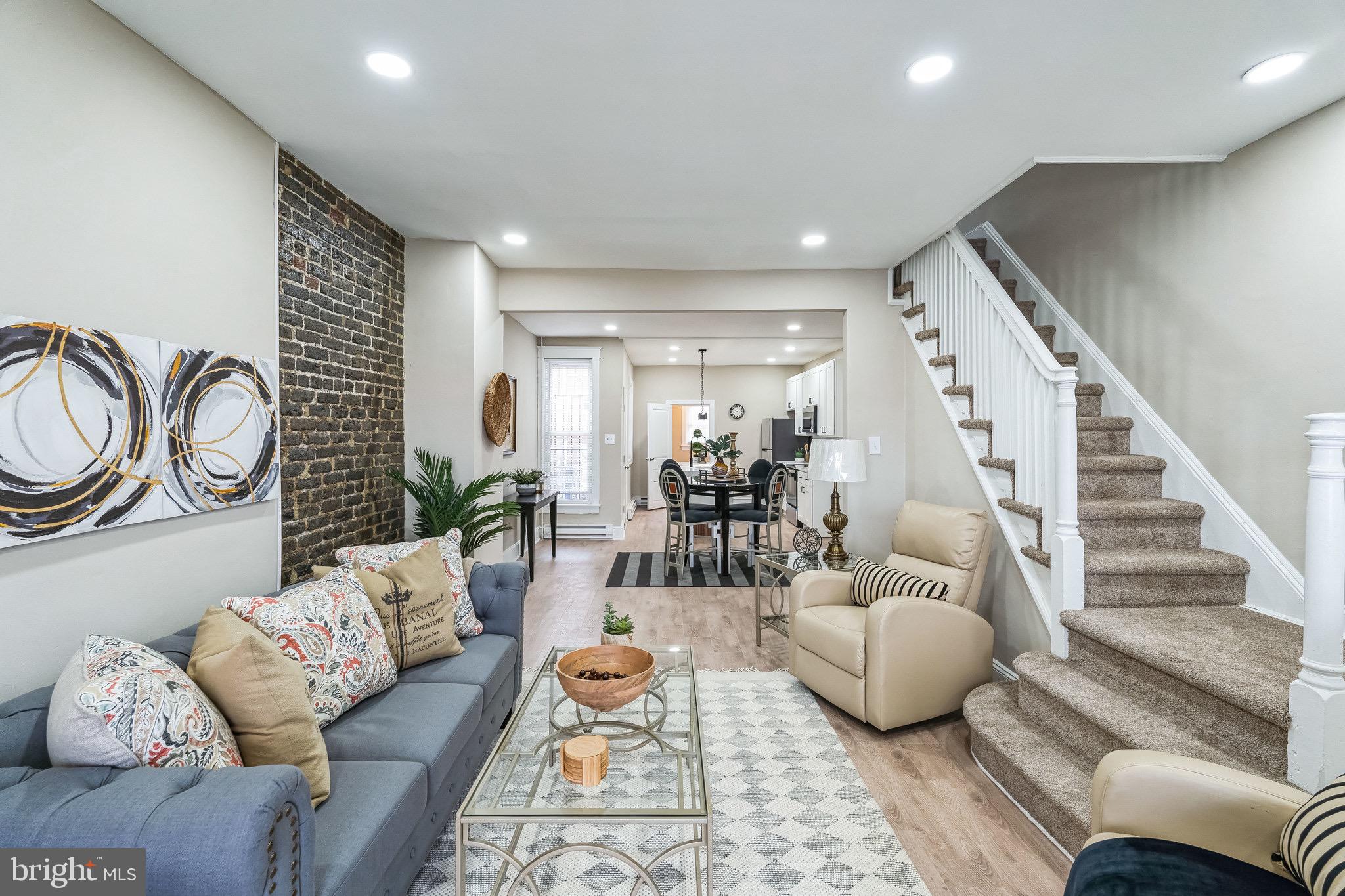 Beautifully Renovated Home in Olney!

Welcome to 5016 N 7th St, a stunningly updated 3-bedroom, 1-bathroom home in the heart of Philadelphia's Olney neighborhood. Step inside to discover a freshly renovated main level featuring brand-new laminate wood flooring that flows seamlessly through the spacious living room, dining area, and kitchen. The stylishly upgraded kitchen boasts brand-new white shaker cabinets, gleaming granite countertops, and stainless steel appliances, making it a perfect space for cooking and entertaining.

Upstairs, you’ll find three comfortable bedrooms with plush wall-to-wall carpeting, providing a cozy retreat. The renovated bathroom exudes modern charm with a chic vanity and contemporary finishes.

The finished basement offers additional living space, perfect for a home office, playroom, or extra storage. Convenience is key, with laundry located on the main level just off the kitchen.

Don’t miss your chance to own this move-in-ready gem in a fantastic location. Schedule your showing today!