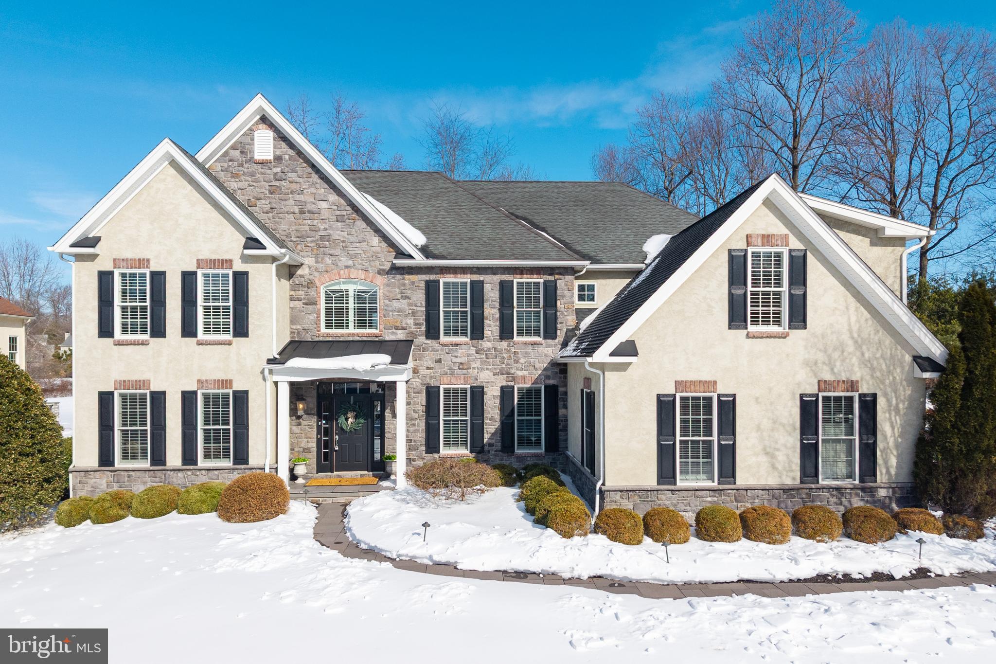 Welcome to 1809 Cold Springs Dr.! This immaculate 6 bed, 4.2 bath home in West Chester Area School District is a complete showstopper! Nestled on a quiet street just minutes away from the heart of West Chester Borough, this spacious home boasts many luxurious updates throughout. As you enter through the front door, you're immediately welcomed by the timeless, sun-drenched entry with the living room to your left and formal dining room to your right. The dining room flows into the generous kitchen which boasts an oversized island with seating, abundant cabinets, a farmhouse sink, stainless steel appliances, and a breakfast area with doors leading out to the rear trex deck. As you move into the living room, the gorgeous two-story stone fireplace and coffered wood ceiling will take your breath away. A large office and two half baths complete the main level. Upstairs, the primary bedroom suite is the private retreat you've been dreaming of! Step through double doors into the sitting area, then make your way into the bedroom which features a dramatic tray ceiling, two walk-in closets, and an enviable en-suite bath complete with a large soaking tub, walk-in shower, dual vanities, and gorgeous tile floors. Down the hall on the left, you will find another generous bedroom with a full en-suite bath. Three more sizeable bedrooms are serviced by the third full bath on this level. With the laundry room conveniently located at the end of the hall, you can enjoy the ease of laundry duty without leaving the upper floor. Downstairs, the massive fully finished basement has all the space you could ever need for hosting parties, exploring your hobbies, or even an in-law suite. Featuring expansive, open rooms with elegant board and batten paneling and high ceilings, the options are endless in this incredible space! There is a private room with a closet that would make a great bedroom for guests or family, as well as a full bath, hook ups for a washer and dryer, and walkout access to the rear of the home. Out back, the trex deck off of the breakfast area flows into a stunning flagstone patio that's perfect for entertaining your guests in the warmer months. The serene backyard features mature trees and extensive hardscaping. Many upgrades have been made throughout the home, including the finished basement with full bath (2024), updated kitchen (2019), upgraded primary and hallway baths (2023), and whole house generator (2018) to keep you comfortable. Enjoy the peaceful quiet of the neighborhood while remaining only minutes away from all of the amazing restaurants and shops that West Chester Borough has to offer. Schedule your tour today!
