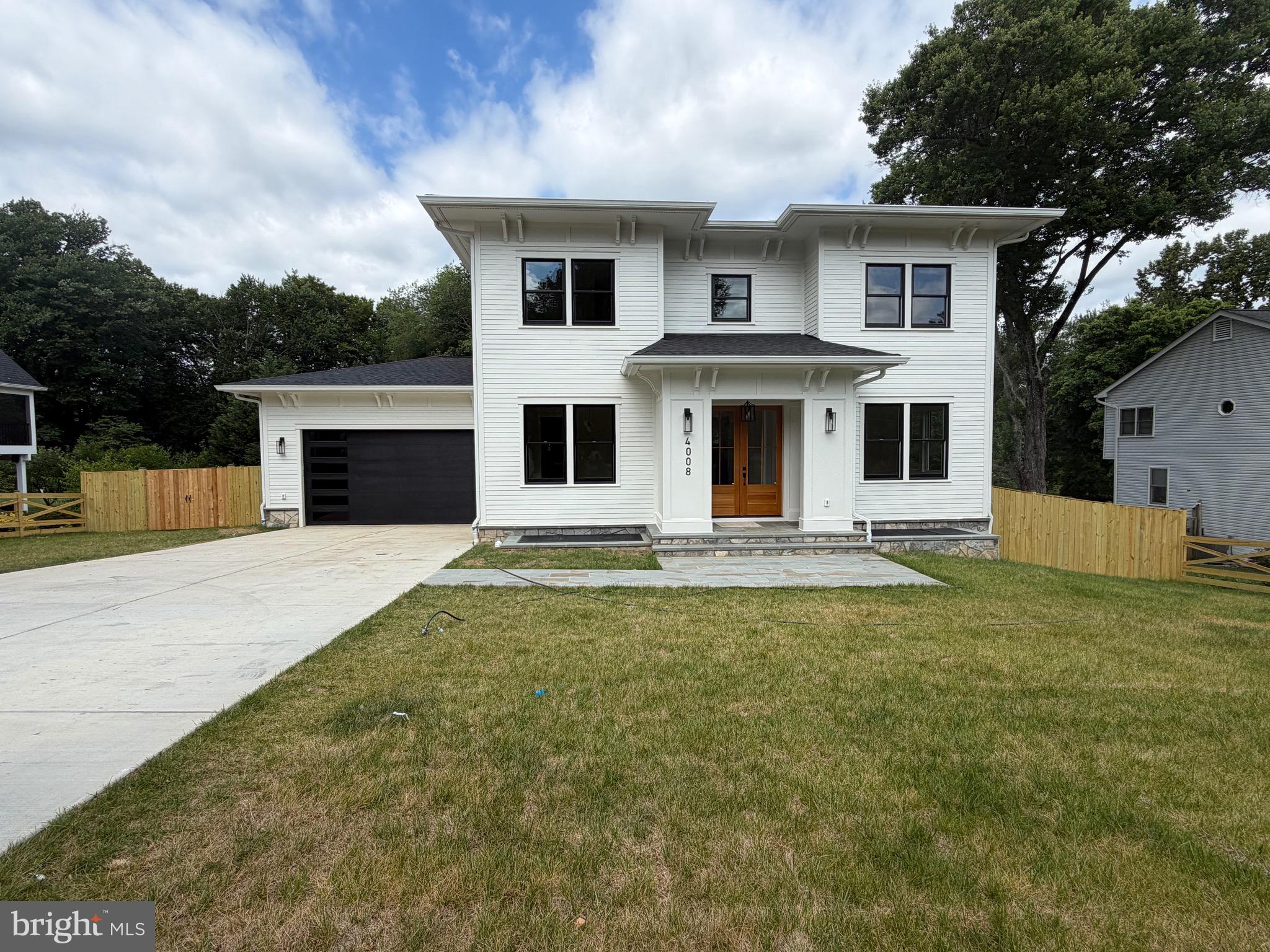 New construction just completed on large half acre fenced lot!
Welcome to this beautiful contemporary/Transitional new home. Upon entering, you will be impressed by an open and spacious floor plan. Main level great you for entertainment, abundant natural light as it opens up to a large backyard. Main level en-suite bedroom with a full bath. Gourmet kitchen with large island, Separate  Large dining room, formal living room , pantry and mud room. Tow car garage with a large driveway. Second floor offers  4 bedrooms each with walk in closets, separated by sitting area.
Finished walkout basement with 2 large bedrooms and a bonus room, 2 full bathroom, and large family room . Among the features are Anderson windows, quartz countertops, frameless shower doors, 10 and 9 ft. Ceilings, Jenn air appliances and many other modern features.
