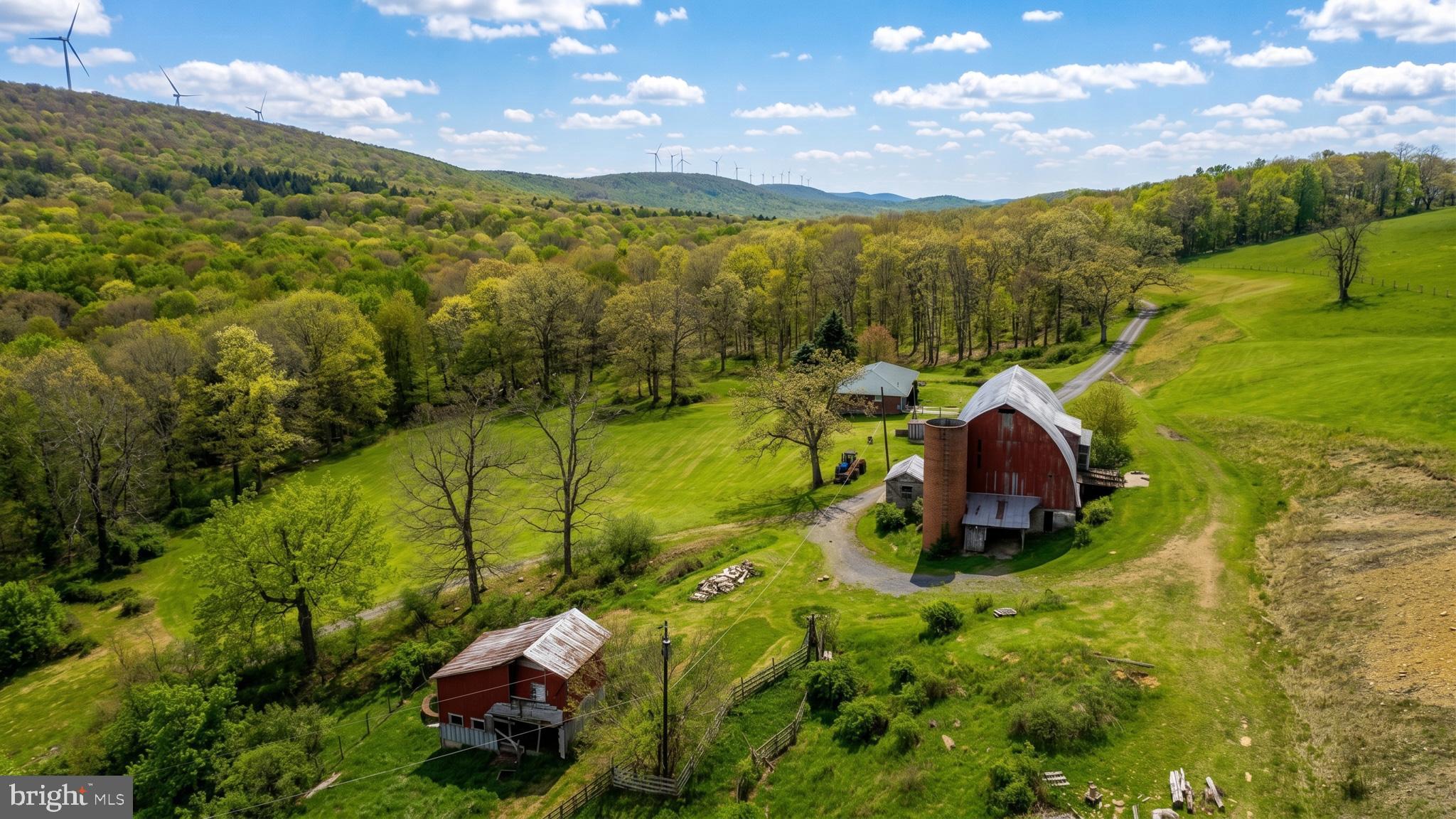 Rare opportunity to own 327+/- acres of scenic countryside featuring a mix of open pasture, mature woods, and flowing stream frontage along Block Run. This 4-bedroom, 1.5-bath farmhouse is privately tucked among rolling fields and mountain views, offering endless potential for farming, recreation, hunting, ATV trails, or a private estate. Multiple barns and outbuildings provide ample storage and agricultural use, while the diverse landscape creates a truly picturesque setting. Abundant wildlife, wooded acreage, and open meadows make this a one-of-a-kind property with incredible privacy and versatility—all within a peaceful Garrett County setting, just minutes from Downtown Oakland!