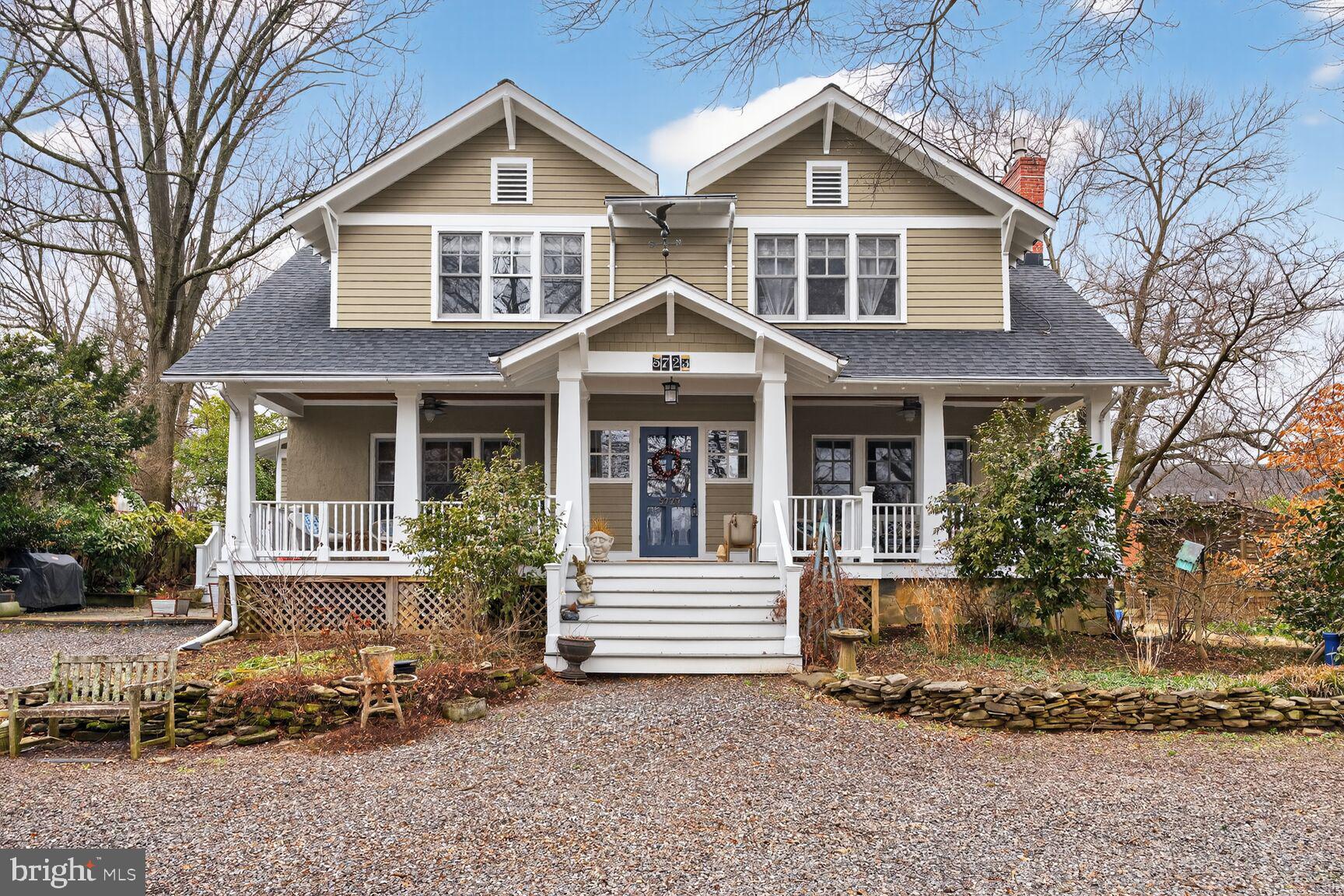 ONCE IN A LIFETIME OPPORTUNITY to own a beautifully renovated 1925 farmhouse on a private, secluded .62-acre lot —just blocks from shopping, schools, and Metro. Surrounded by mature trees and lush landscaping, the fenced-in yard feels like a peaceful retreat with exceptional privacy rarely found in Arlington.  **

This 4-bedroom, 3.55-bath home blends timeless charm with modern updates and features a light-filled open floor plan, high ceilings, hardwood and bamboo floors, and custom millwork throughout. The gourmet kitchen showcases Caesarstone counters, marble backsplash, farmhouse sink, large zinc-plated island, and premium appliances including a 48" Wolf gas range with a zinc hood. Spacious living and dining areas, a cozy family room, and renovated baths — including a luxurious primary suite with soaking tub and dual-head shower — offer comfortable everyday living and great entertaining space. **
The finished walk-out lower level adds flexible rec space and a full bath. Outside, enjoy flagstone patios, stone fireplace, fire pit, front porch, fruit trees, two storage sheds, and greenhouse — perfect for relaxing ,entertaining, amazing play space, or potential accessory dwelling unit! ** 
Zoned HVAC, numerous system updates, and sought-after Nottingham/Williamsburg/Yorktown schools. A rare combination of character, land, privacy, and location in Arlington!  ** Also available for sale is 5715 27th Street N which is a vacant, separate, buildable lot with .18 acres/7,750 sqft zoned R-6 that would make the total lot size .80 acre! Check out the separate land listing on MRIS for 5715 27th Street, N.  ** Don't miss this rarely available opportunity!