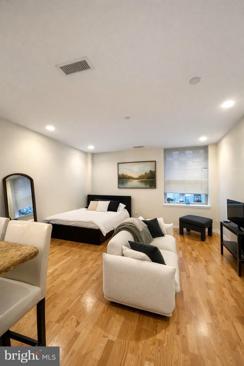 Step into this gorgeous, spacious, chic studio perfectly situated in the heart of the city, where style meets convenience in a full‑amenity building designed for modern living.

This thoughtfully laid‑out home features gleaming hardwood floors, stainless steel appliances, and the rare luxury of an in‑unit washer and dryer. The open layout offers impressive flexibility, while generous closet space keeps everything effortlessly organized.

The expansive primary bath elevates the space even further, offering a sense of comfort and roominess not often found in studio living.

Enjoy the amenities such as fitness center, roof top terrace, media room, conference center and direct access to Suburban Station right from the elevators. A short walk to Rittenhouse Square and many restaurants. Close to all museums and cafes. Valet parking available.
