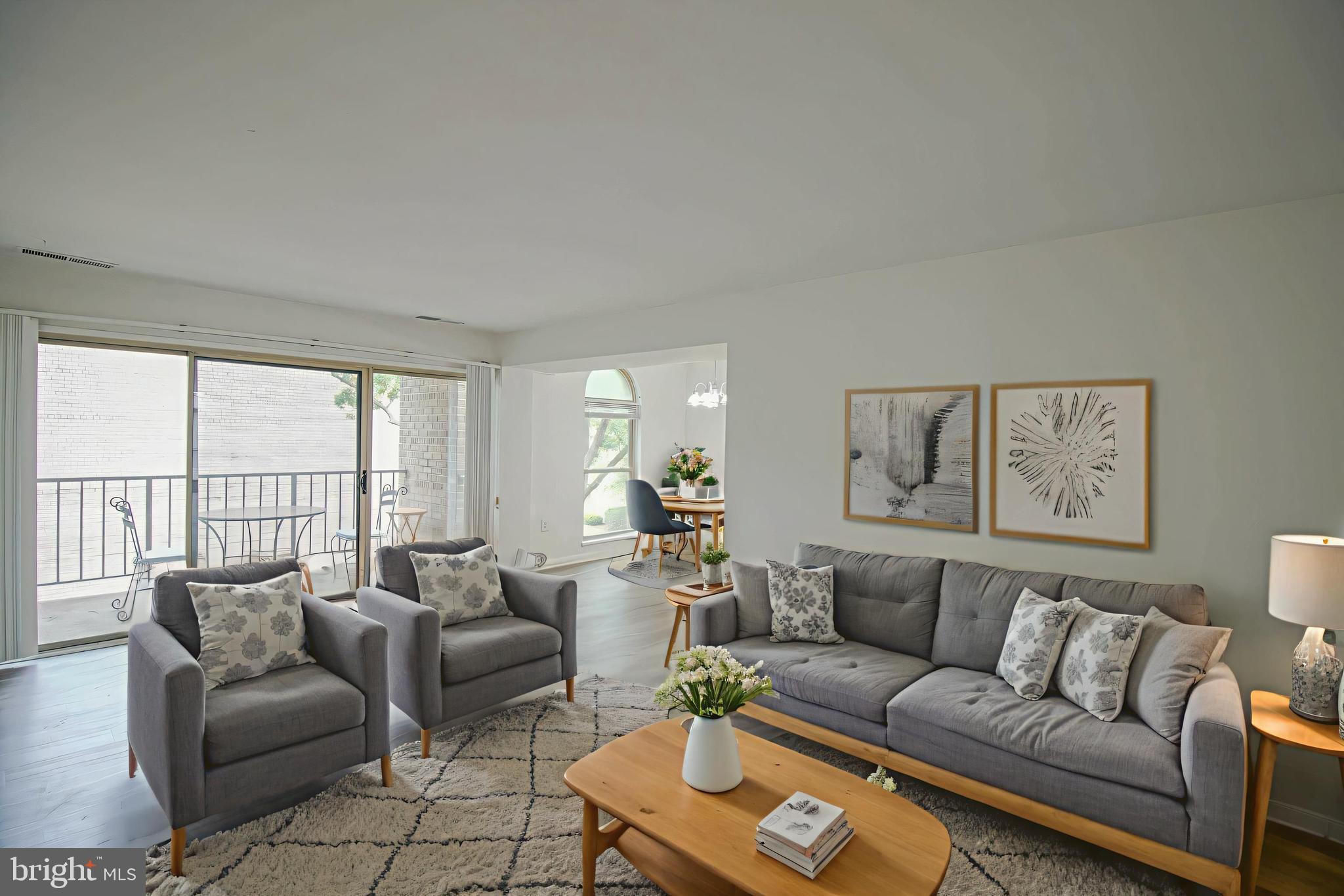 Welcome home to this beautifully updated, light-filled penthouse condo in a prime Alexandria location. This inviting residence offers easy access to shopping, dining, everyday conveniences, and public transportation, making commuting and exploring the area effortless. Recent updates include stylish new flooring, a full suite of stainless steel appliances, updated hardware, modern light fixtures, and new window blinds throughout. The thoughtfully designed floor plan features two spacious bedrooms with ample closet space, while the living room, dining area, and kitchen flow seamlessly together for comfortable everyday living and entertaining. A large balcony overlooking the grounds off the living room provides perfect outdoor space for starting the day with coffee or winding down. Residents enjoy access to a sparkling outdoor pool, gated parking, two unassigned parking spaces, a dedicated storage unit, and convenient on-site laundry facilities. Rent includes ALL utilities—gas, water, electricity, and trash service. A rare opportunity to enjoy updated living, exceptional value, and a convenient Alexandria location all in one package.