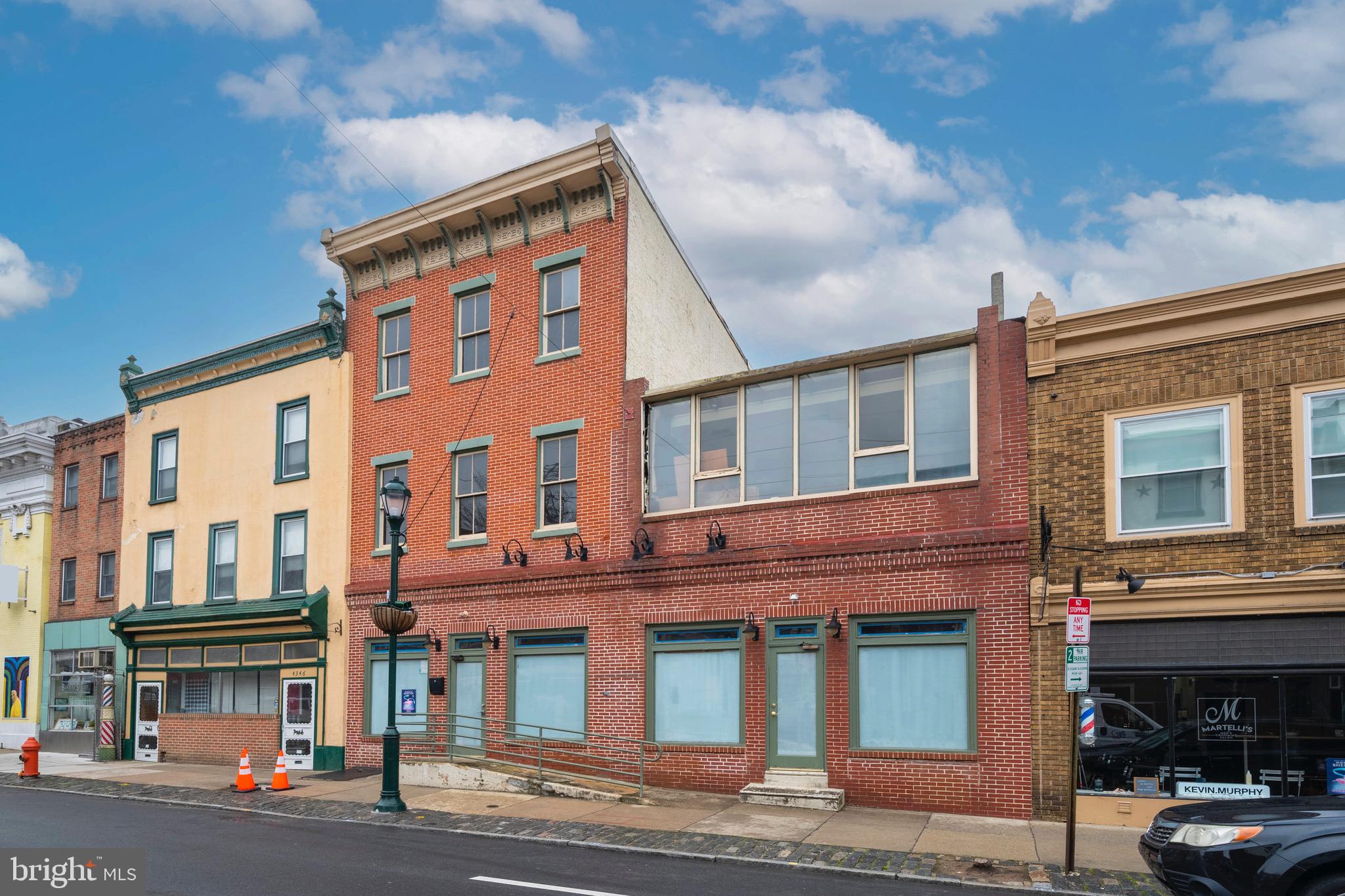 4348-50 Main Street is located in the Manayunk neighborhood of Philadelphia. This property sits prominently along the Main Street commercial corridor among the several restaurants, bars, coffee shops and specialty retail that make Manayunk a regional draw. With 5,000 sf of useable space over three floors, this was formerly the home of Hikaru sushi restaurant for many years, utilizing the entire building. It is currently in shell condition but with several peices of restaurant infrastructure still intact. This space would be an ideal opportunity for a food and beverage, owner /operator to add their concept to the eclectic Manayunk dining scene. Although, with several high and low density projects proposed and under construction in the neighborhood, the building could potentially be redeveloped to either a mixed-use or multifamily investment property. This property does fall within the Manayunk Main Street Historical District.

Manayunk Development Corp has a number of fully funded revitalization projects in the works including new streetscape lighting, an $18 million dollar canal reinvigoration project and toe path improvements. The City of Philadelphia also provides funding to help businesses improve the exterior of their commercial storefronts.