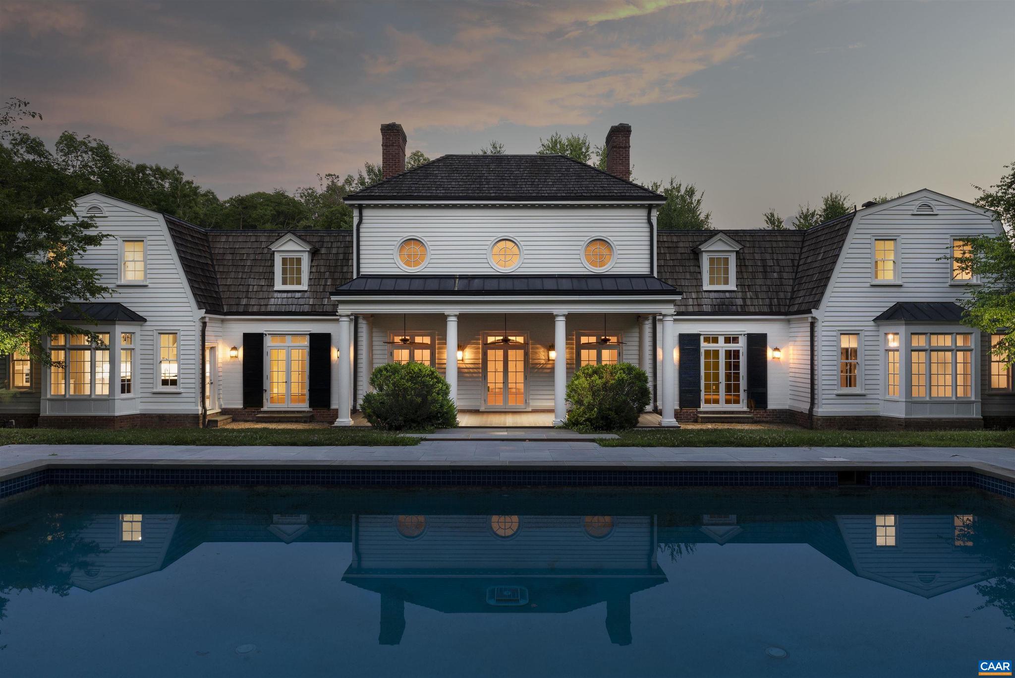 An Architecturally Distinguished Albemarle Estate. Nestled among rolling history hills, vineries, and protected countryside, this exceptional French Proven�al?style estate spans 45 private acres and is introduced by a gated entrance that sets the tone for quiet grandeur. The stunning residence is both elegant and welcoming, offering a floor plan suited for formal entertaining and relaxed daily living. Highlights include five en-suite bedrooms, an expansive first-floor primary suite, and four wood-burning fireplaces that add warmth and character throughout, the beautifully appointed kitchen flows seamlessly into the dining room, living spaces, library, and outdoor areas?creating a natural harmony between interior and exterior living. A three-car detached garage complements the estate. Ideally located just minutes from Jefferson?s Monticello, Monroe?s Highlands, Morven, and other esteemed Albemarle estates, this rare offering is also only 20 min to the vibrant downtown of Charlottesville,Quartz Counter,Wood Cabinets,Fireplace in Den,Fireplace in Dining Room,Fireplace in Family Room,Fireplace in Great Room,Fireplace in Study/Library
