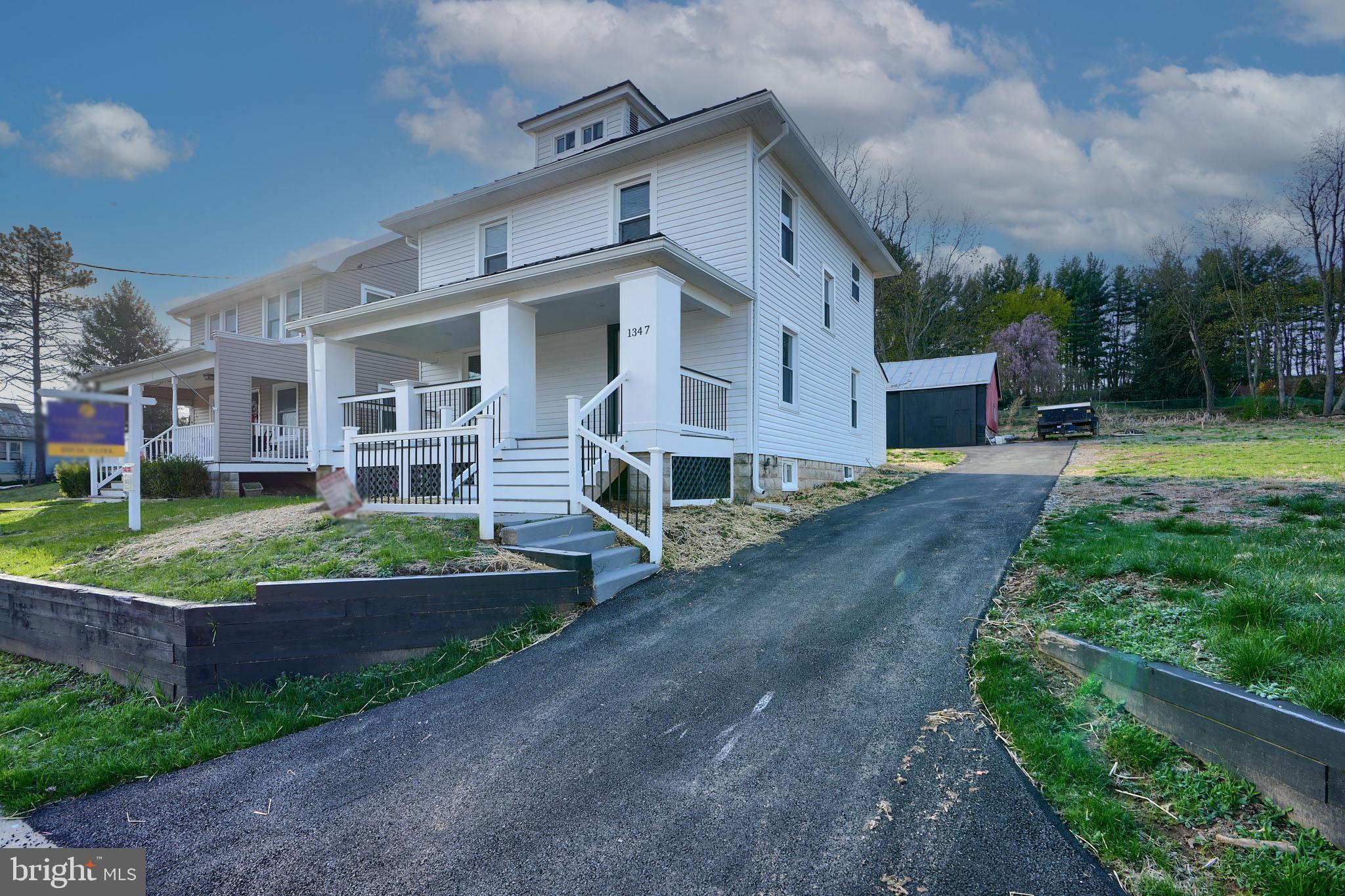 Welcome to 1347 Pleasant Valley Road — Where Modern Comfort Meets Small-Town Charm!  Ever dreamed of living in a home straight out of a Hallmark movie? Nestled on a quiet street, this beautifully renovated home blends classic charm with modern updates, offering the best of both worlds.  A long driveway leads to a large detached garage—perfect for a workshop, extra storage, or both. You'll love the convenient rear entry with a concrete patio, ideal for grilling, entertaining, or enjoying peaceful evenings outdoors.  Step onto the charming covered front porch, a perfect spot for rocking chairs, morning coffee, or relaxing alone or with guests. Inside, you’re welcomed by an open-concept living and kitchen area featuring brand-new stainless steel appliances, updated countertops, and new cabinetry. A full bathroom on the main floor adds convenience, and additional flex space near the rear door is ready for your personal touch.  Upstairs, you’ll find three bright and airy bedrooms, another full bath, and a second-floor laundry area—making daily living a breeze. Original built-in hallway cabinets provide character and bonus storage.  The clean, spacious basement offers incredible potential, and the attic—accessible through the first upstairs bedroom—adds even more storage options. Dual-zone climate control ensures year-round comfort throughout the home.  This is a complete, ground-up renovation by an experienced and responsible seller. Whether you're looking for peaceful country living or a place full of thoughtful updates, this home delivers.
Don't miss your chance to make this inviting home yours!