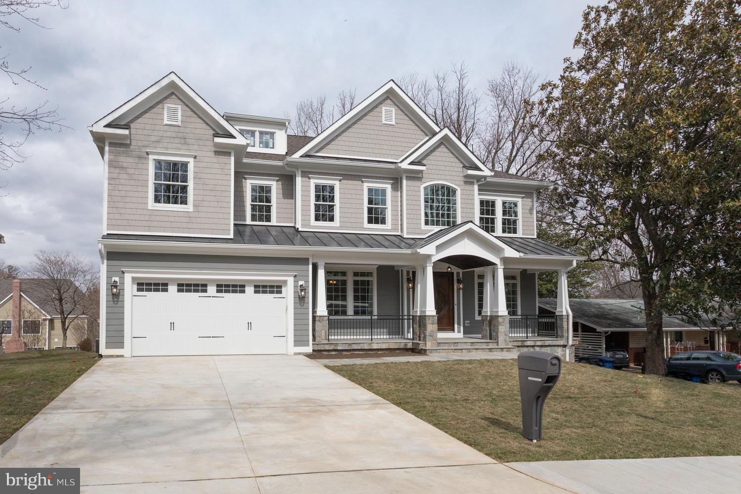 FINEST NEW CONSTRUCTION! Ready to move in ! Four sides of hardi-plank , 10 feet ceilings; 2-car front load garage, crown and chair rail,molding, coffered ceiling;  oak HW floors on 2 level , large gourmet kitchen w/ THERMADORE appliances, Enormous master-suite w/ walk-in closet, large bath w/ heated marble floor. Fully finished walk-out basement w/full bedroom, wet bar and MEDIA ROOM.