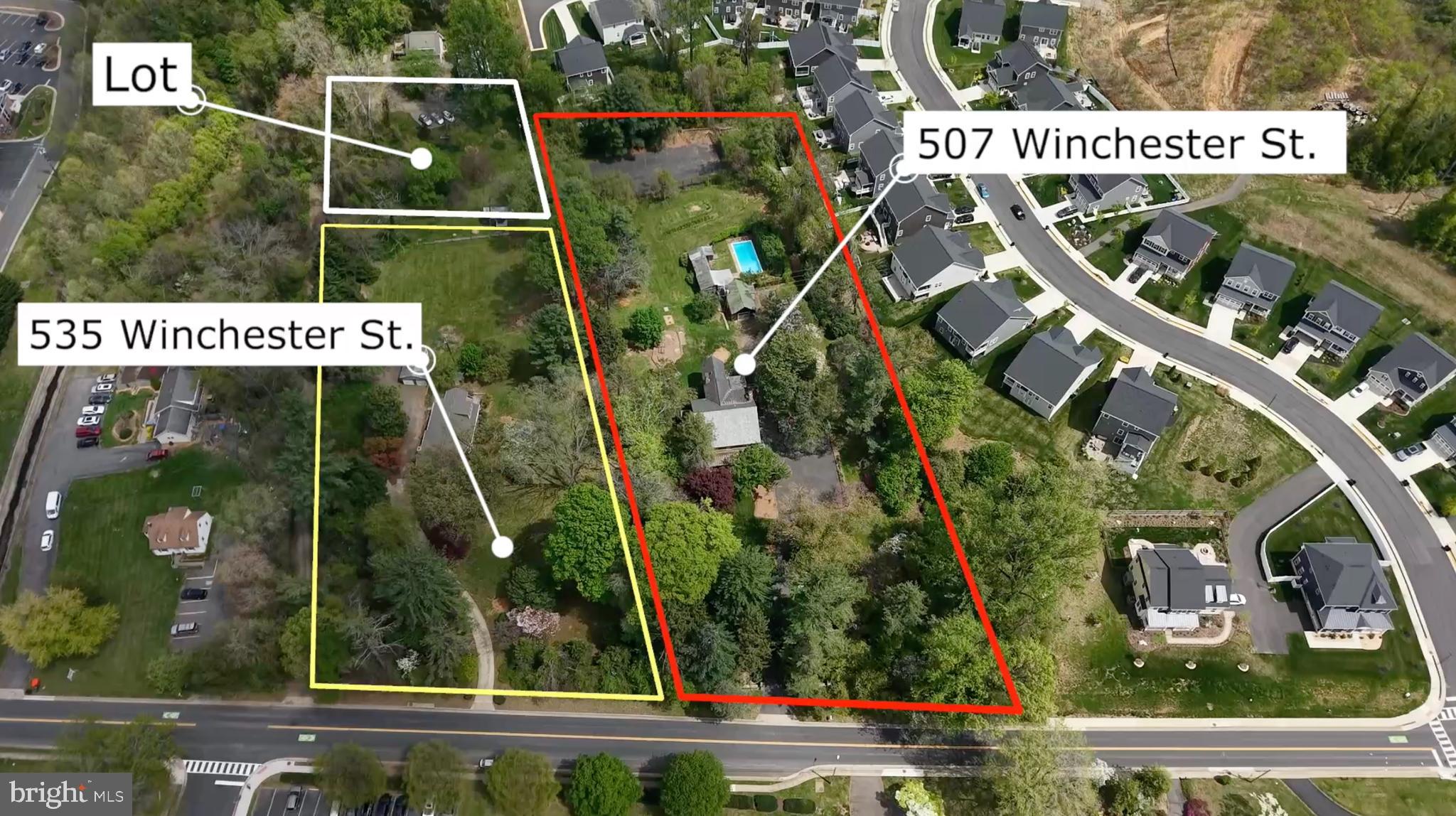 This offering now includes historic Boxwood, the beautiful stone home, together with a contiguous .64 acre parcel for a total of 3.29 acres. For detailed information on Boxwood, please see MLS Listing # VAFQ2016280 for 507 Winchester Street (6000 SF home.) The grounds include plenty of room for gardens, recreation and private living. The other distinct possibility is to develop the rear part of the property, now or eventually. So much flexibility and creativity can take these properties to the next level. No HOA or other restrictions. Please contact Lister for details.