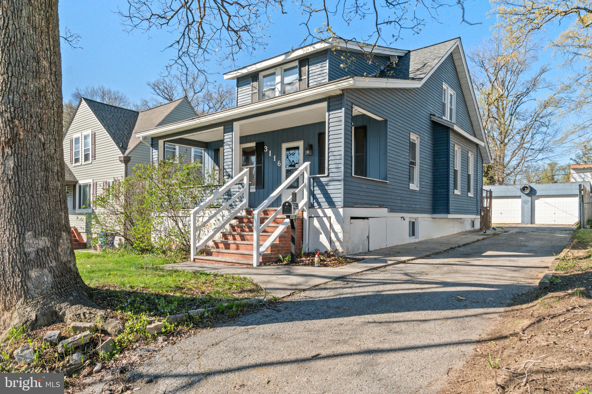 *Buyers couldn't perform. Inspections are complete, and updates have been made!!!*
The one you've been waiting for! Welcome to 3116 Woodhome Ave in Baltimore, MD 21264 — a spacious 3-bedroom, 2-bath Cape Cod with a private driveway, garage and large backyard. Sunlight pours into this well-maintained home, which features hardwood floors, built-in bookshelves, and custom Bali blinds throughout the main level. The oversized eat-in kitchen offers plenty of space for cooking and gathering. The partially finished basement with outdoor access and rec room provides flexible space for a home office, gym, or entertainment area, along with ample storage.

Outside, enjoy a large backyard with native perennials, a long driveway for off-street parking, and a two-car garage with electric. A private swing gate adds an extra layer of security and seclusion. Garage conveyed as-is

Conveniently located in Baltimore City, close to shopping, dining, and major commuter routes, including 695, Northern Parkway, and Harford Rd, this home blends charm, space, and functionality.
