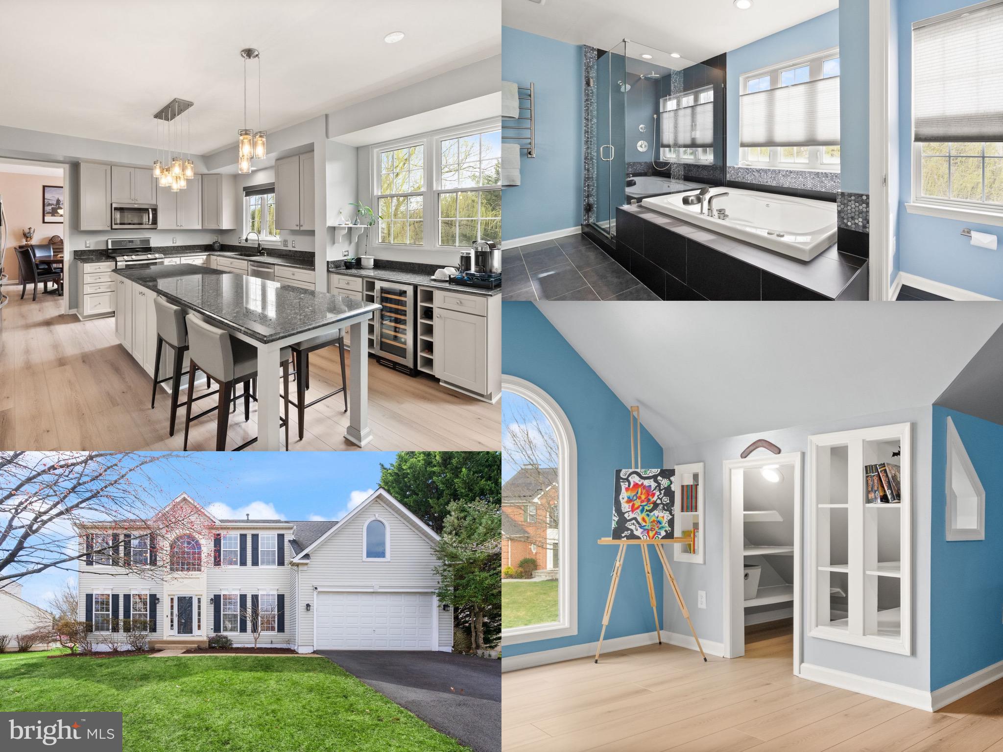 **Open House Cancelled** Welcome to this stunning 5-bedroom home in the heart of Ashburn Village, offering modern upgrades, spacious living, and incredible community amenities! This expanded ‘Rosemont’ floor plan has been thoughtfully updated with Brand-New luxury flooring throughout (2024), a gorgeous gourmet kitchen (2019), and All-New modern bathrooms (2017).

Designed for both comfort and entertaining, your new home features an open floor plan that flows effortlessly. The Gourmet Kitchen is a showstopper, complete with high-end appliances and an extra-large island, perfect for meal prep, gatherings, and casual dining. The family room has a New Custom Bay window (2021) and a cozy gas fireplace that opens to your large outdoor deck with an electric awning, creating the perfect indoor-outdoor living experience.

The fully finished basement is built for fun, featuring a wet bar, built-in sound system, and four mounted TVs—ideal for hosting parties, game nights, or movie marathons. Working from home? The main-level office provides a quiet and productive space.

Upstairs, the luxurious owner’s suite is a true retreat, featuring a huge custom walk-in closet and a modern spa-like bathroom with sleek finishes and a towel warmer for an extra touch of comfort. Four additional spacious bedrooms offer plenty of room for family and guests. Come see the HGTV worthy  Custom Built-in Dormer Reading Nooks, they are truly a special treat.

Other highlights include two EV chargers in the garage for added convenience.

Living in Ashburn Village means access to top-tier amenities, including the Sports Pavilion, indoor & outdoor pools, tennis and basketball courts, scenic walking trails, and beautiful lakes. Plus, this home is just minutes from top-rated schools, shopping, dining, entertainment, and major commuter routes.

Additional updates: Radon mitigation system (2024), Dual HVAC (2021), Roof (2016), Front & Patio Doors (2016), Patio Install & Deck updated (2015), Walkout basement remodel (2014)

This home truly has it all—space, style, and an unbeatable location. Don’t miss out—schedule your tour today!